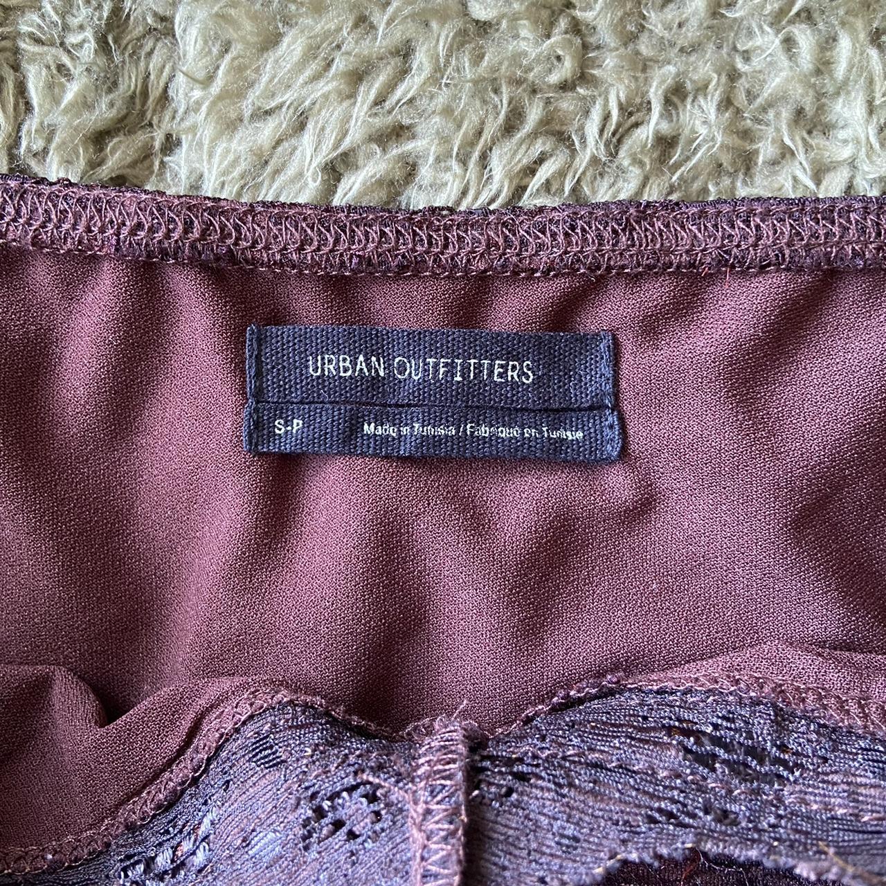 Urban Outfitters Brown Lace Crop Top Size Small - Depop