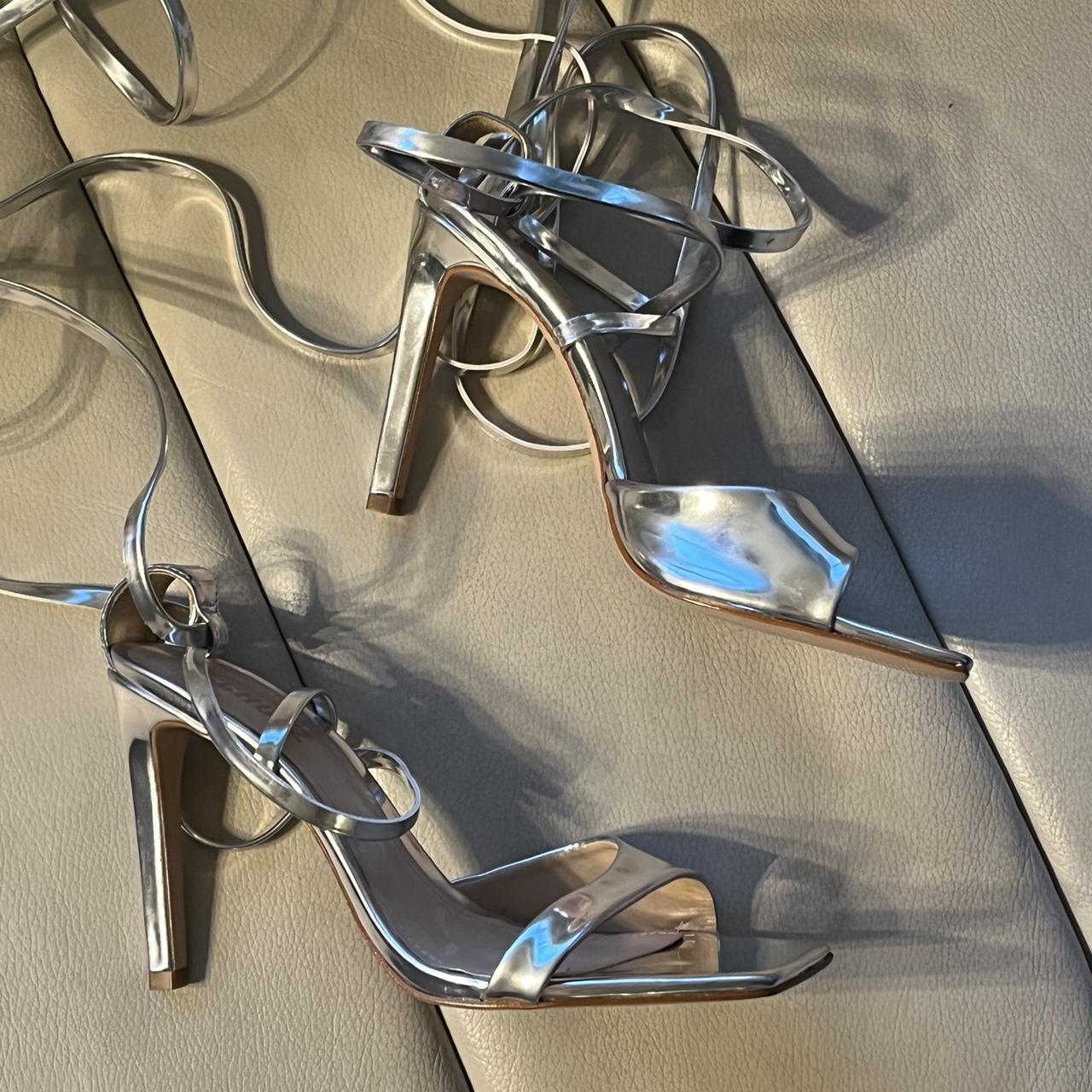 Silver strap heel size Like new Bryce Depop