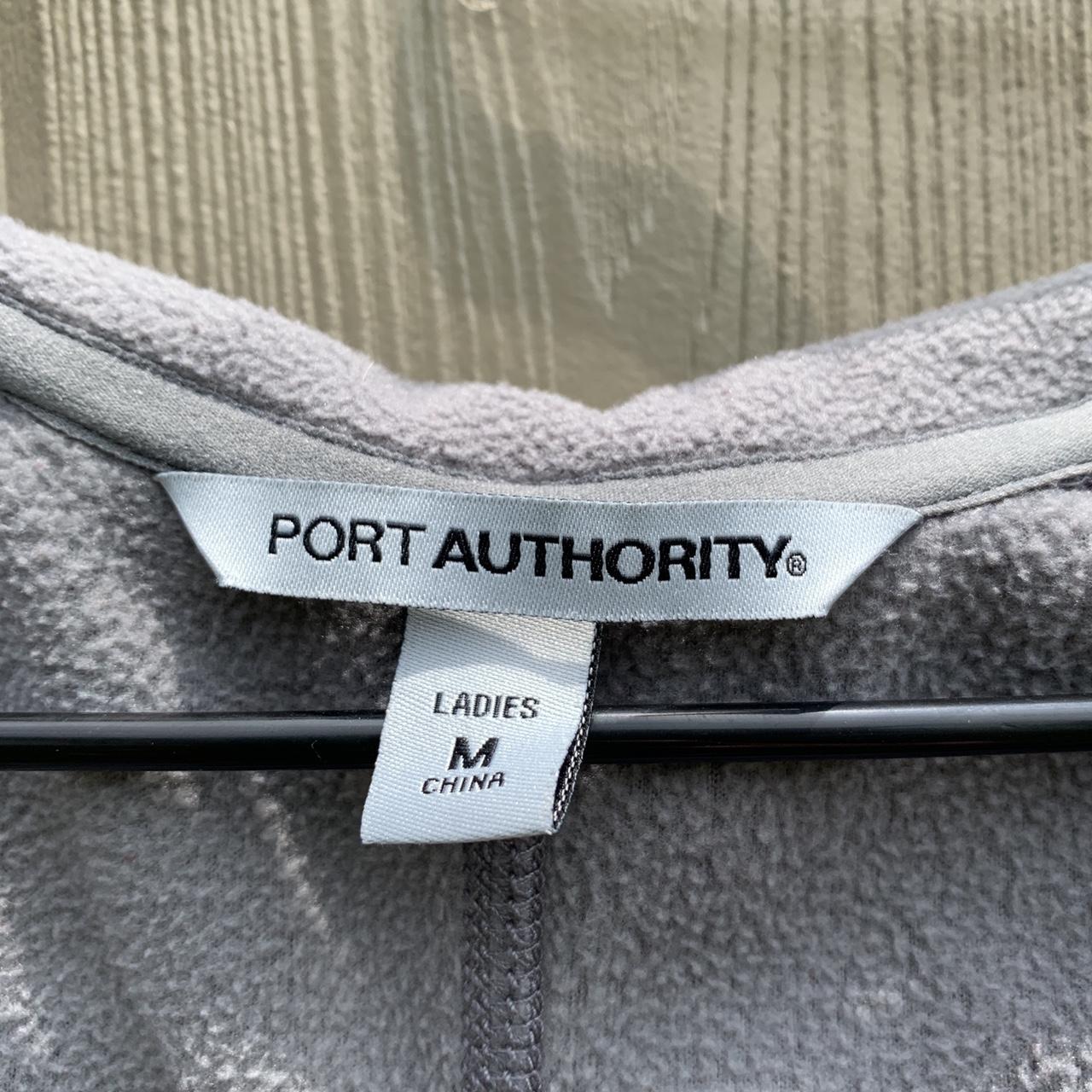 Port Authority Zip Up Pullover in Grey Size:... - Depop