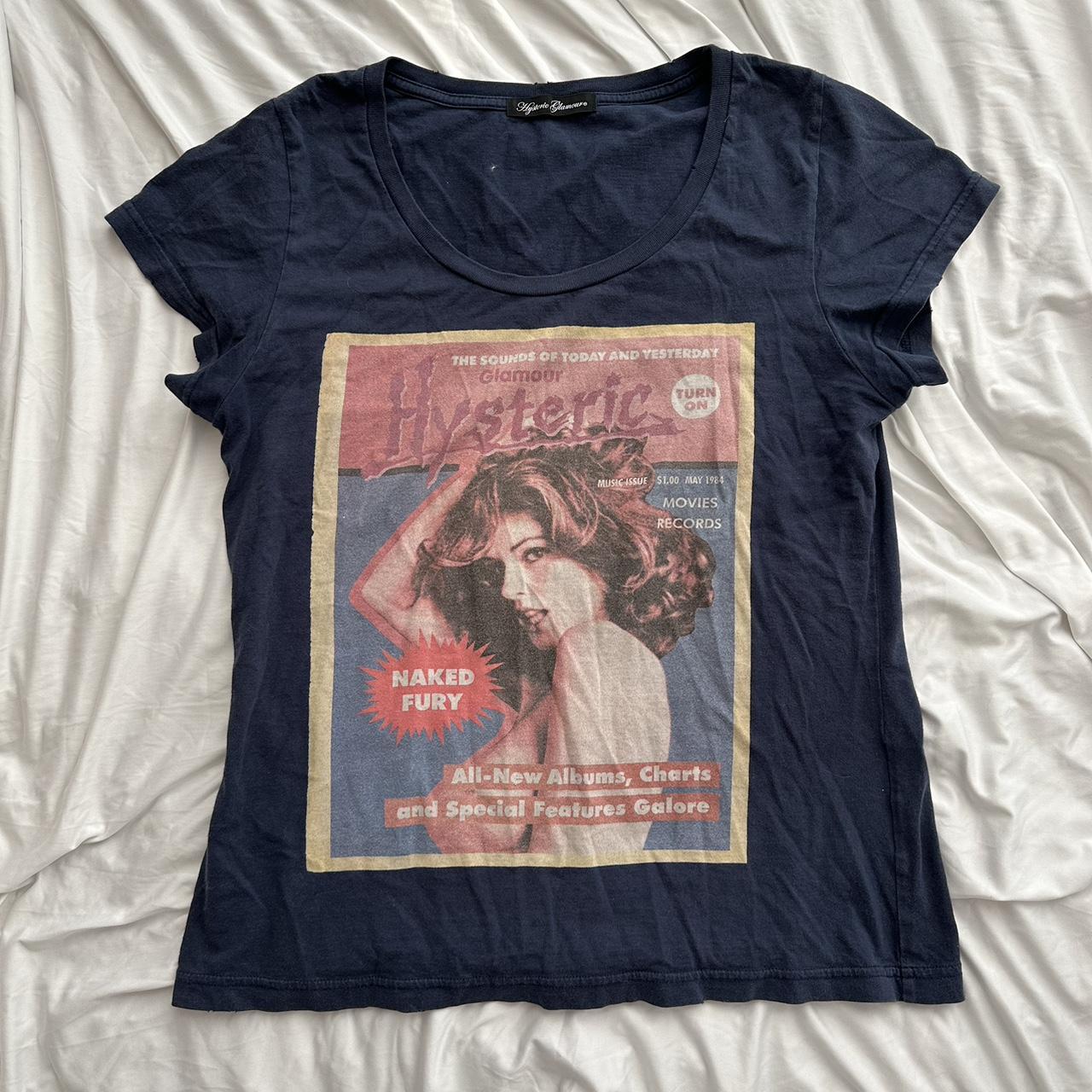 hysteric glamour top, hysteric glamour tshirt super... - Depop