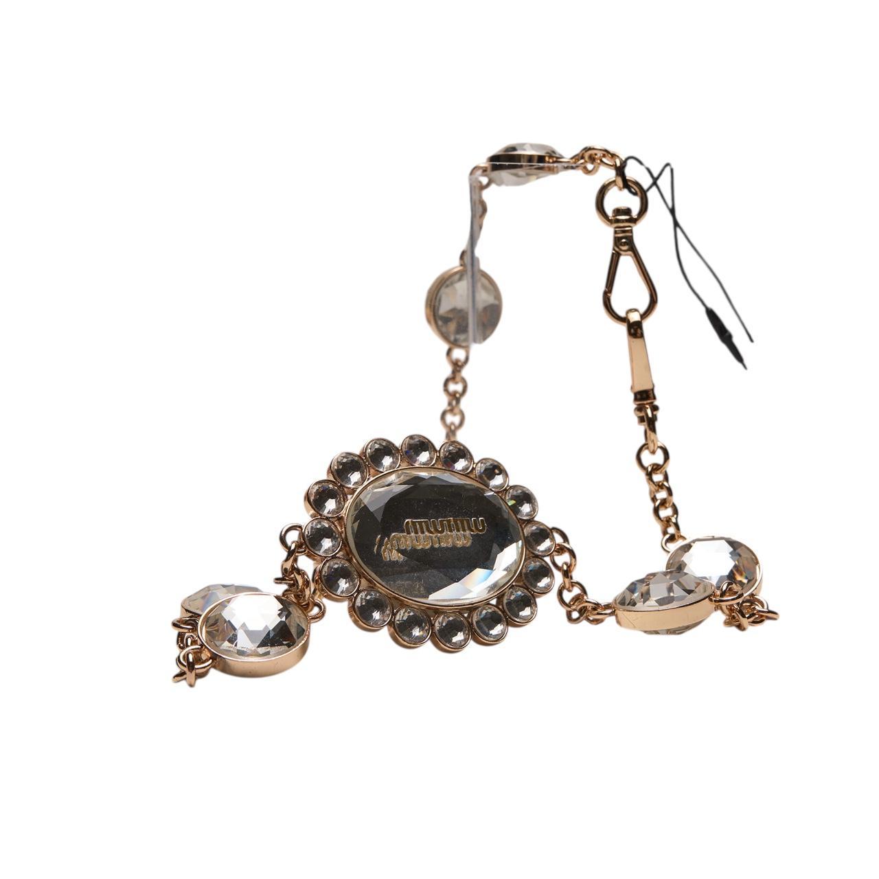 Miu Miu Women's Accessories - Gold – miu miu crys… - image 3