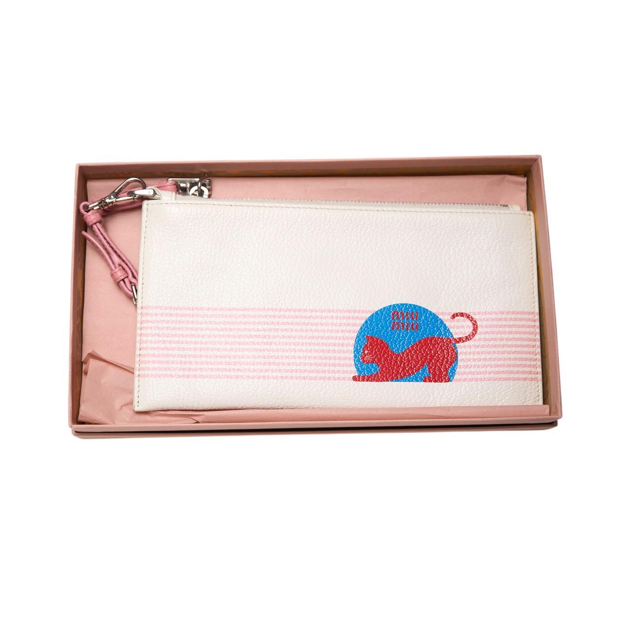 Miu Miu Women's Wallets - Pink/White – miu miu wh… - image 1