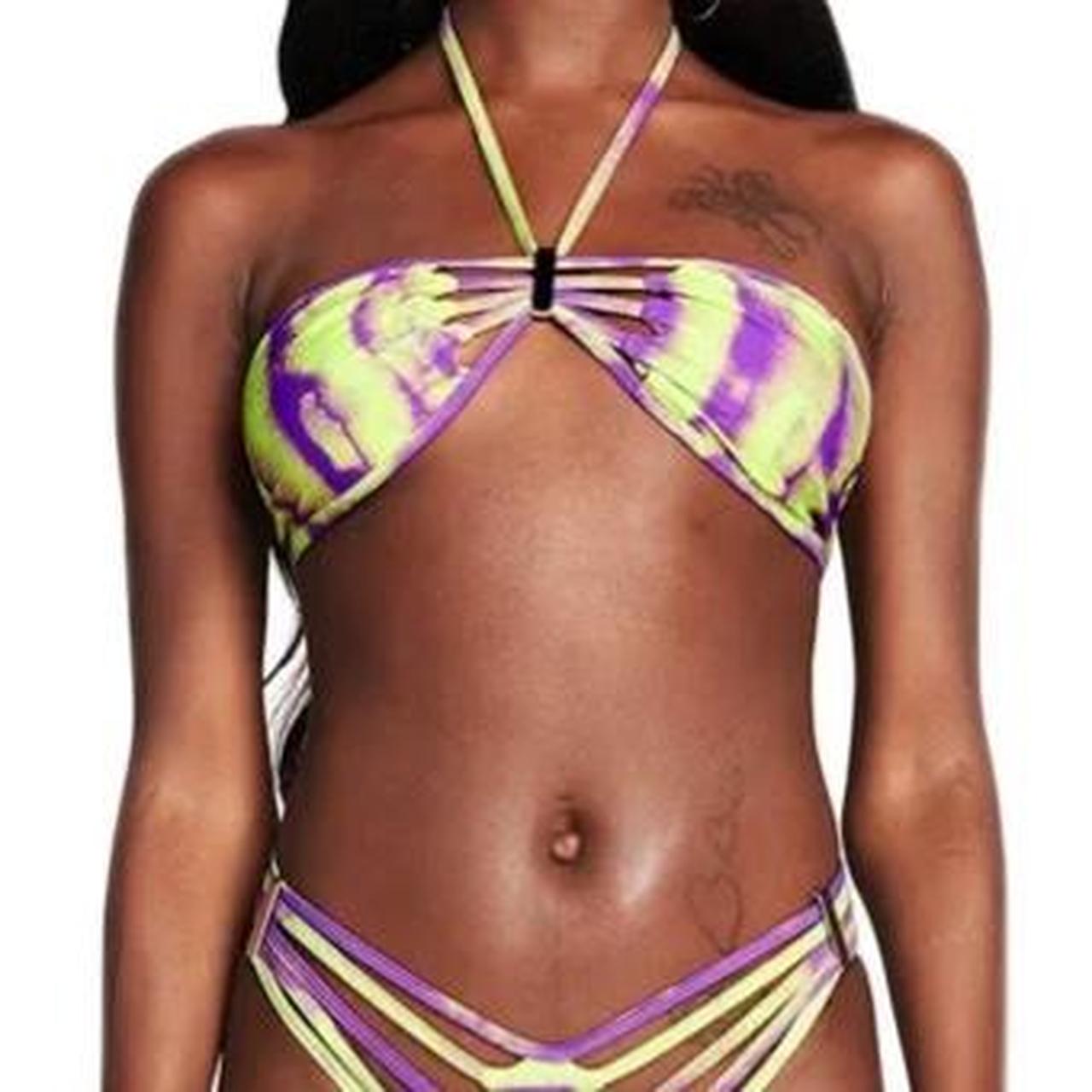 I.AM.GIA Women's Green and Purple Bikini-and-tankini-tops (3)
