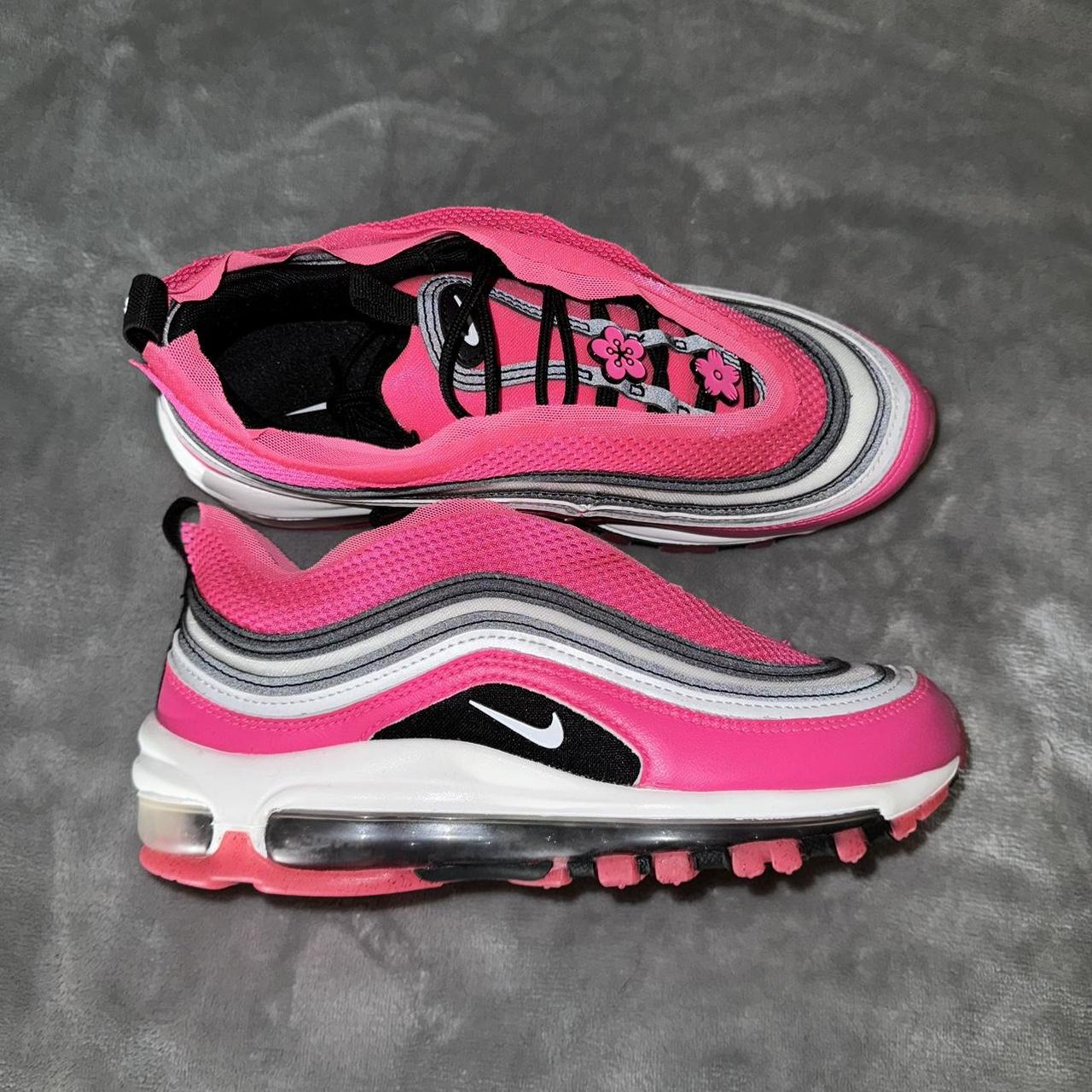 Air max 97 hot pink sales and white