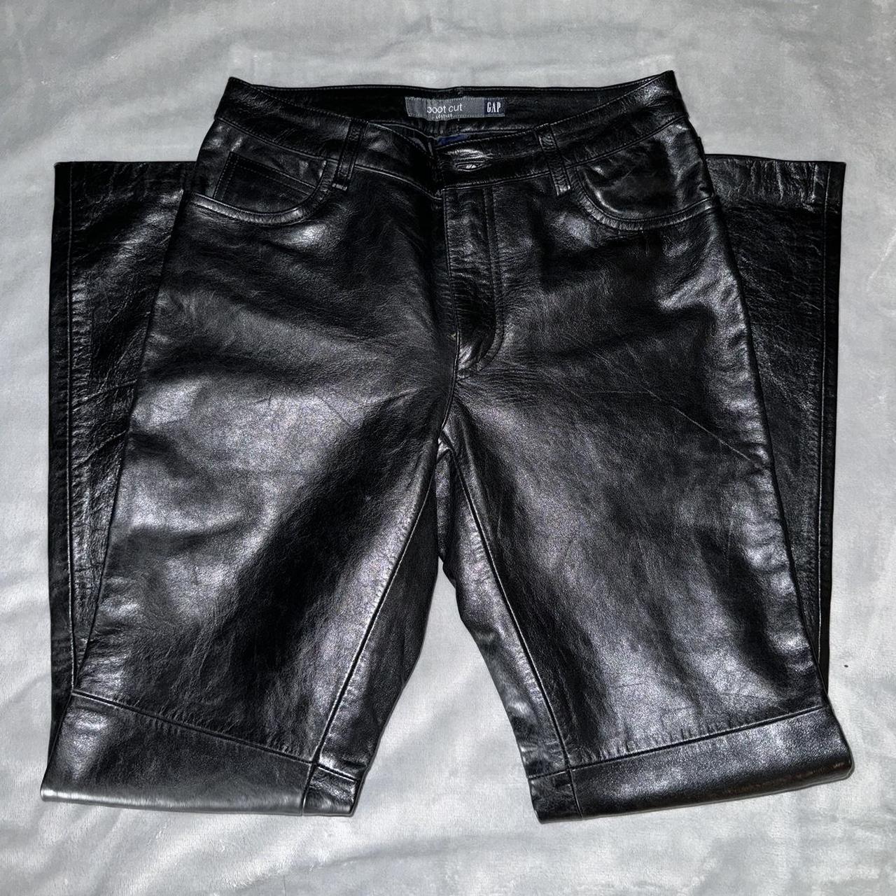 Gap Bootcut leather pants ️‍🔥 Size 4 Medium Rise/... - Depop