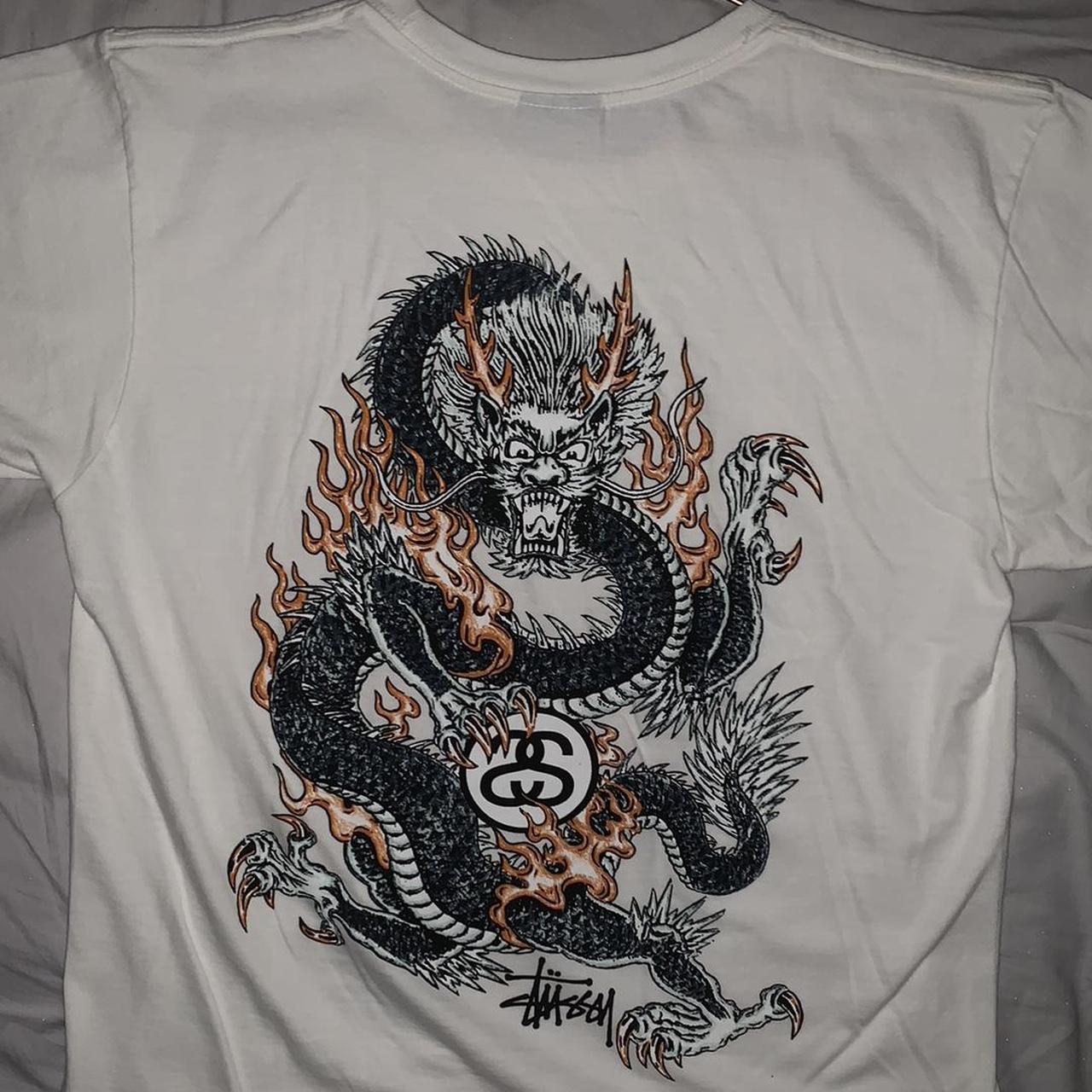 Unreal Stussy T - Dragon graphic on the back RARE... - Depop