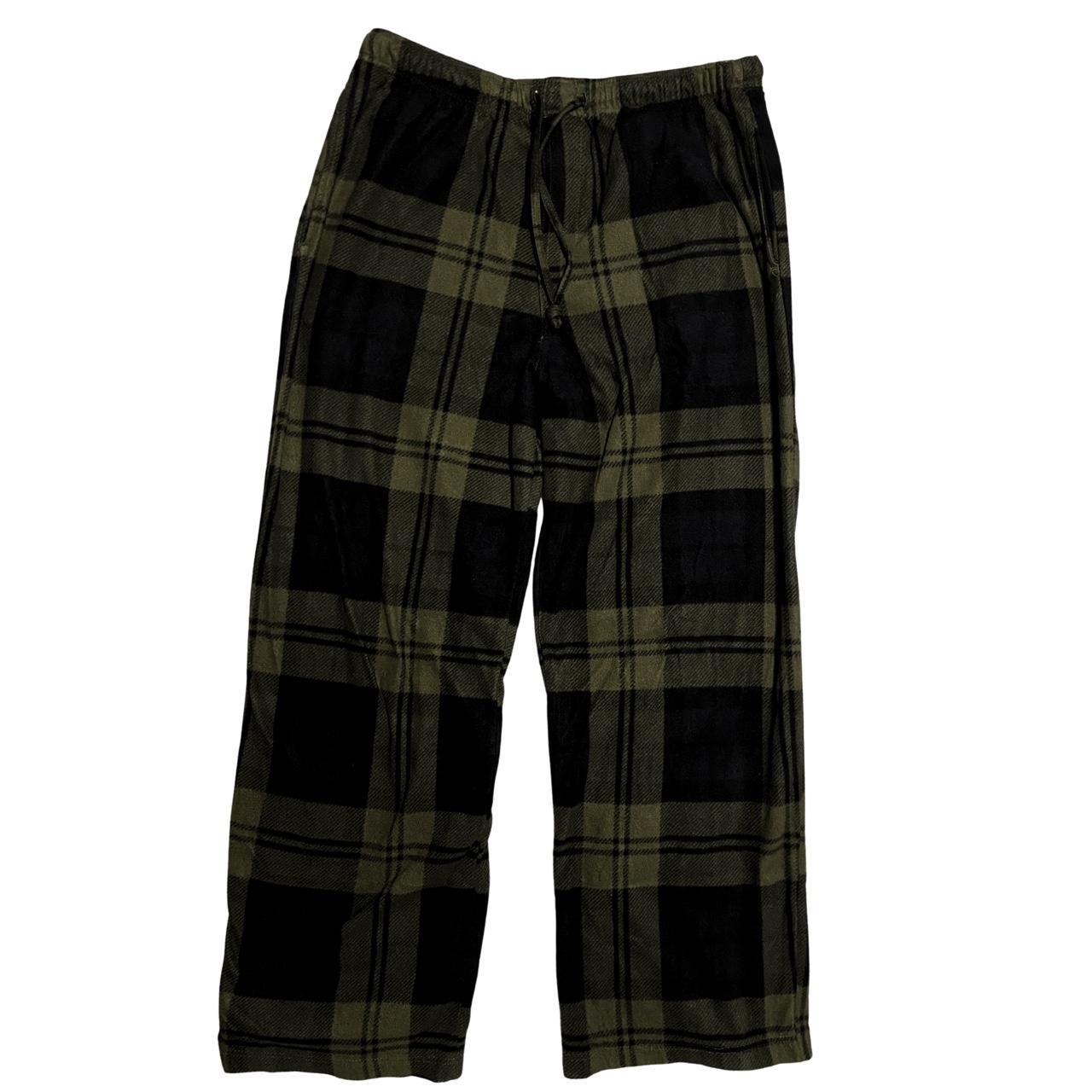 Plaid Fleece Pajama Pants Black & Green 🖤💚 • Brand... - Depop