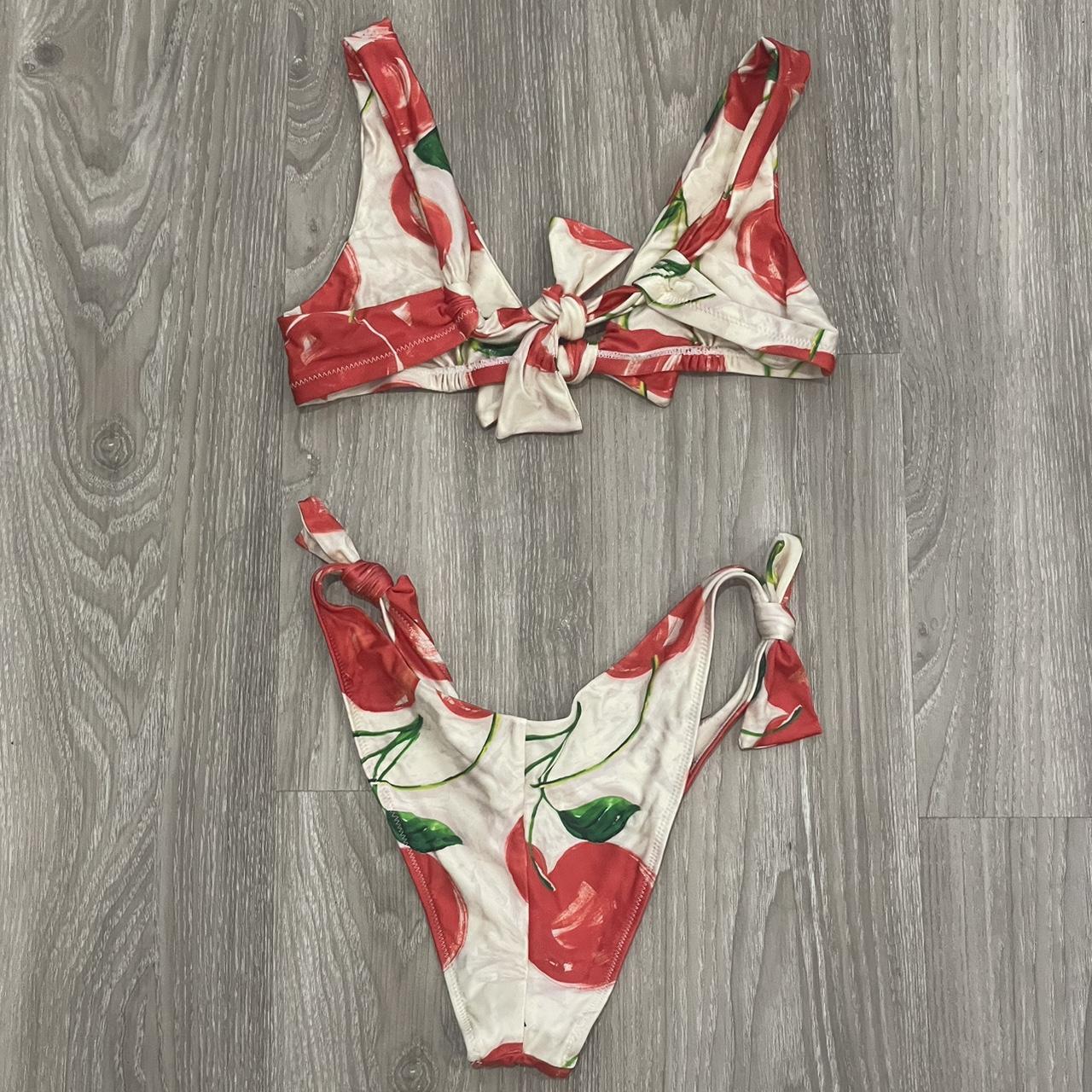 Sidway Swim Cherry Tie Bikini Set I love this... - Depop