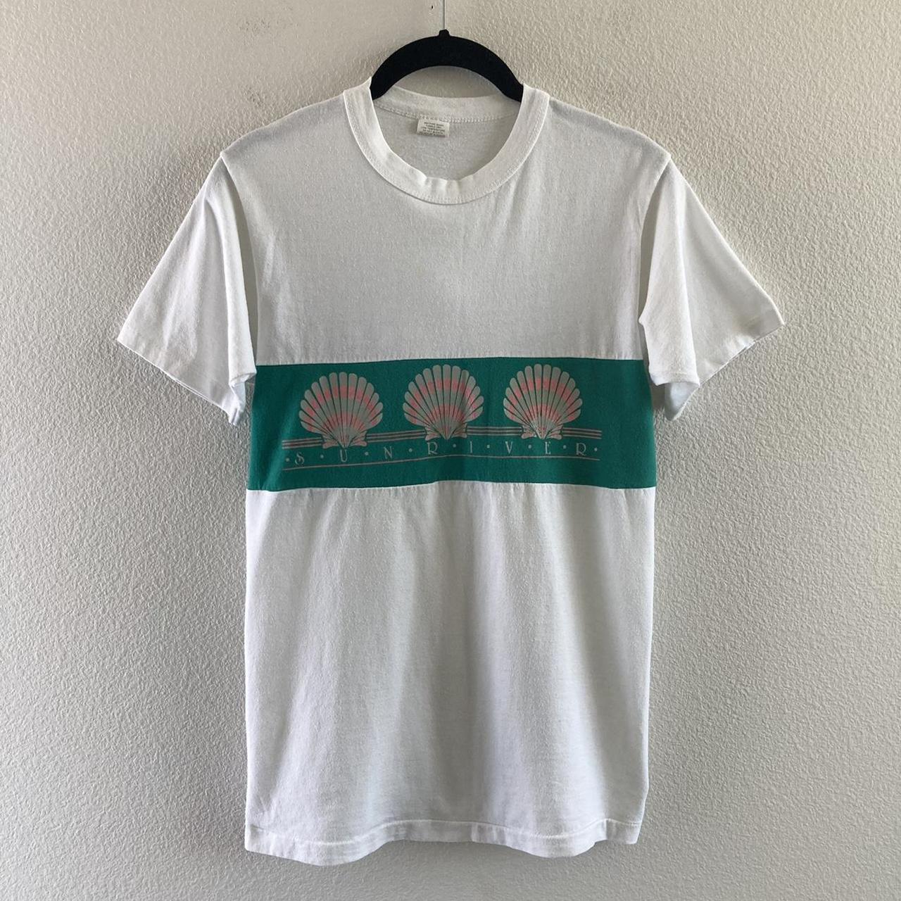 Vintage 70s Sun River Tee White single stitch short... - Depop