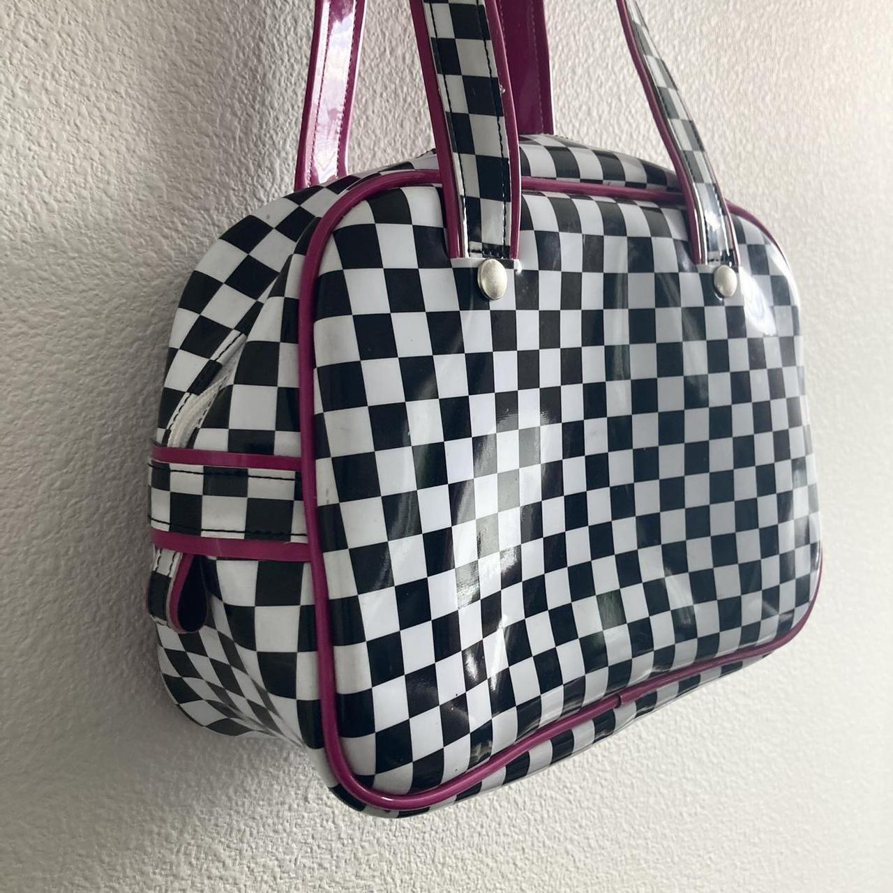 Black and White Purse Handbag with Shoulder Strap, Cute Checkered Chec –  Starcove Fashion