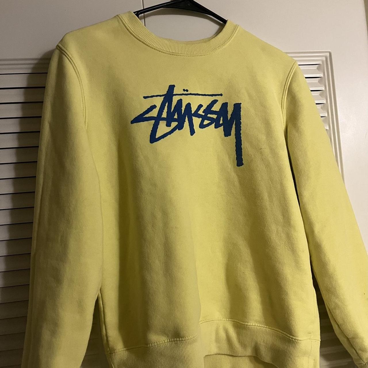 Stussy hot sale yellow sweatshirt