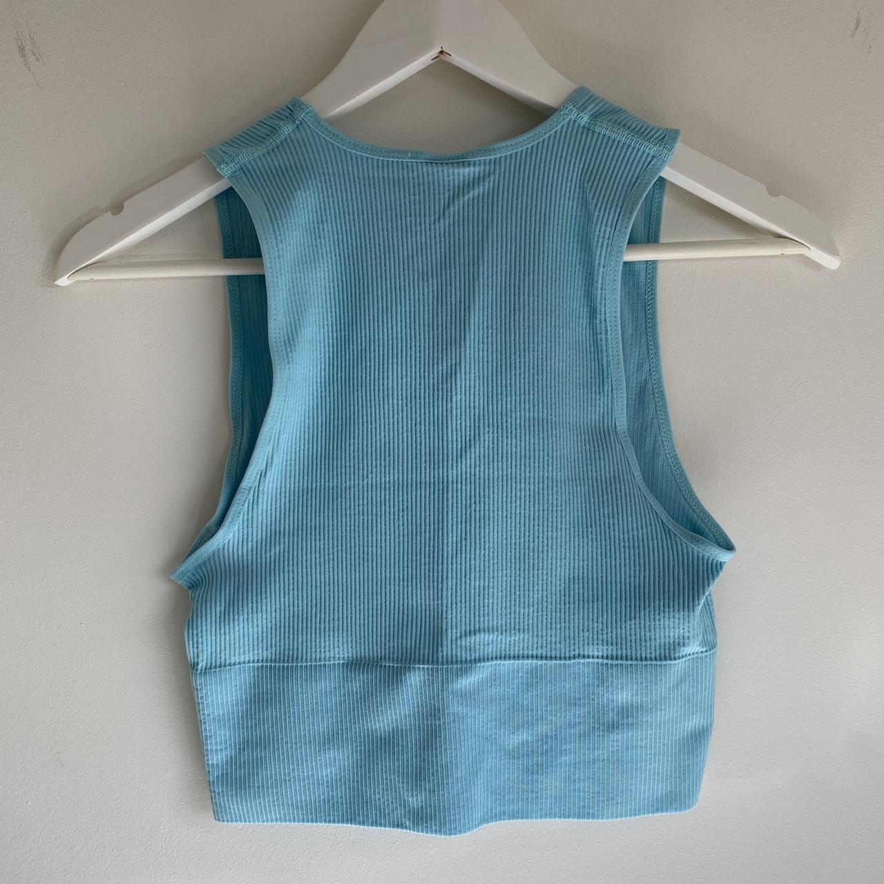 Urban Outfitters Women's Blue Crop-top | Depop