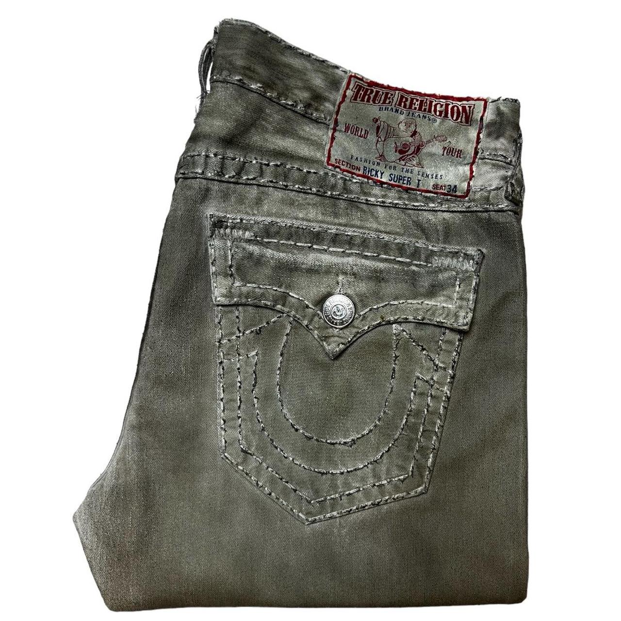 RARE Waxed True Religion Ricky Jeans [38x34] FULL | Depop