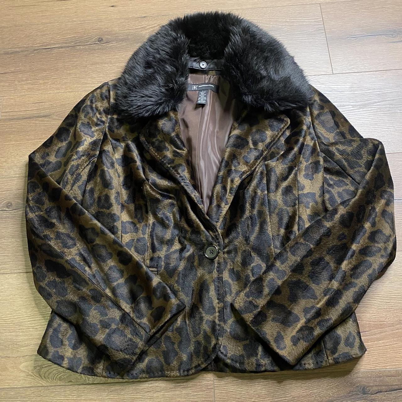 Inc hot sale leopard coat