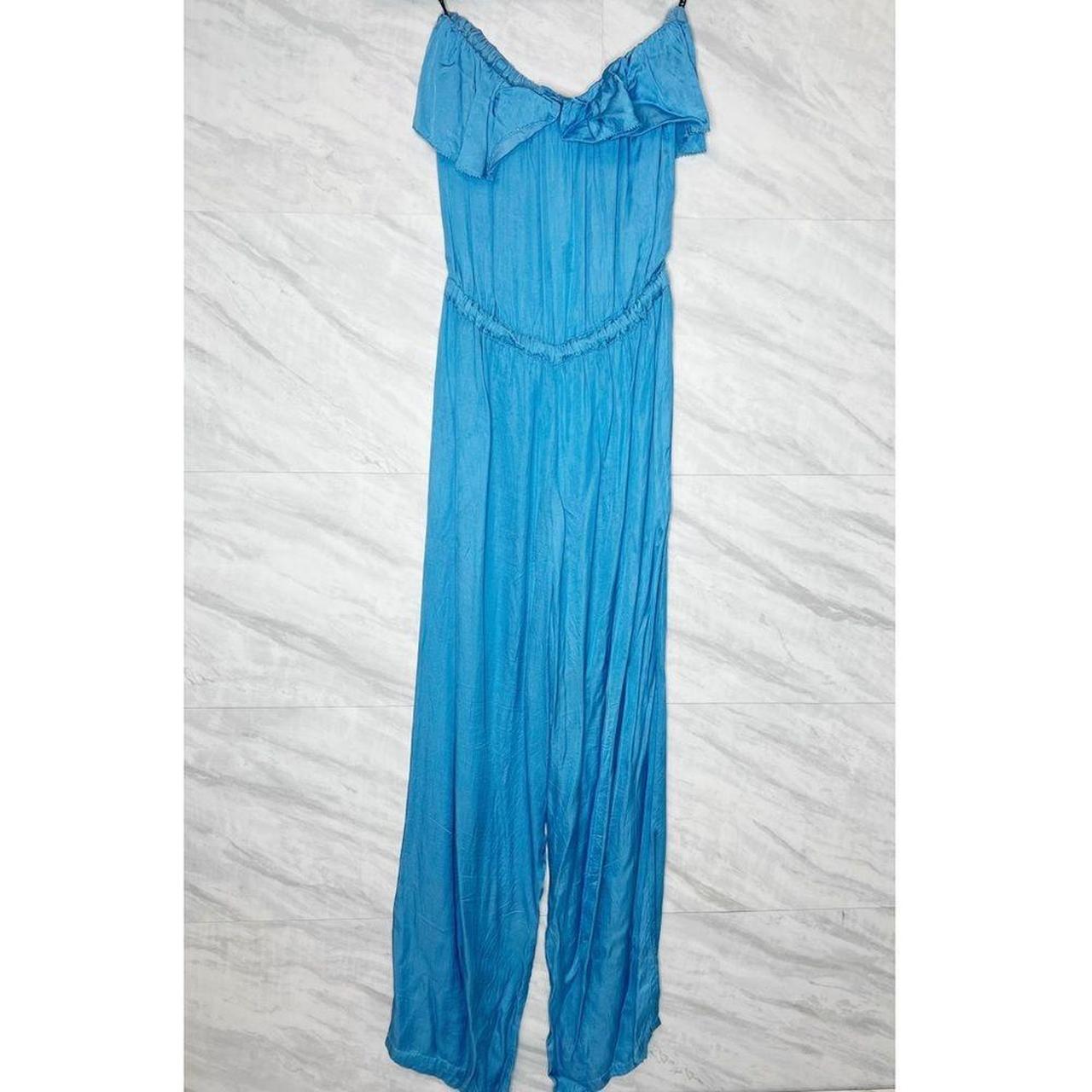 Gypsy 05 Blue strapless Jumpsuit Size Medium In. Depop