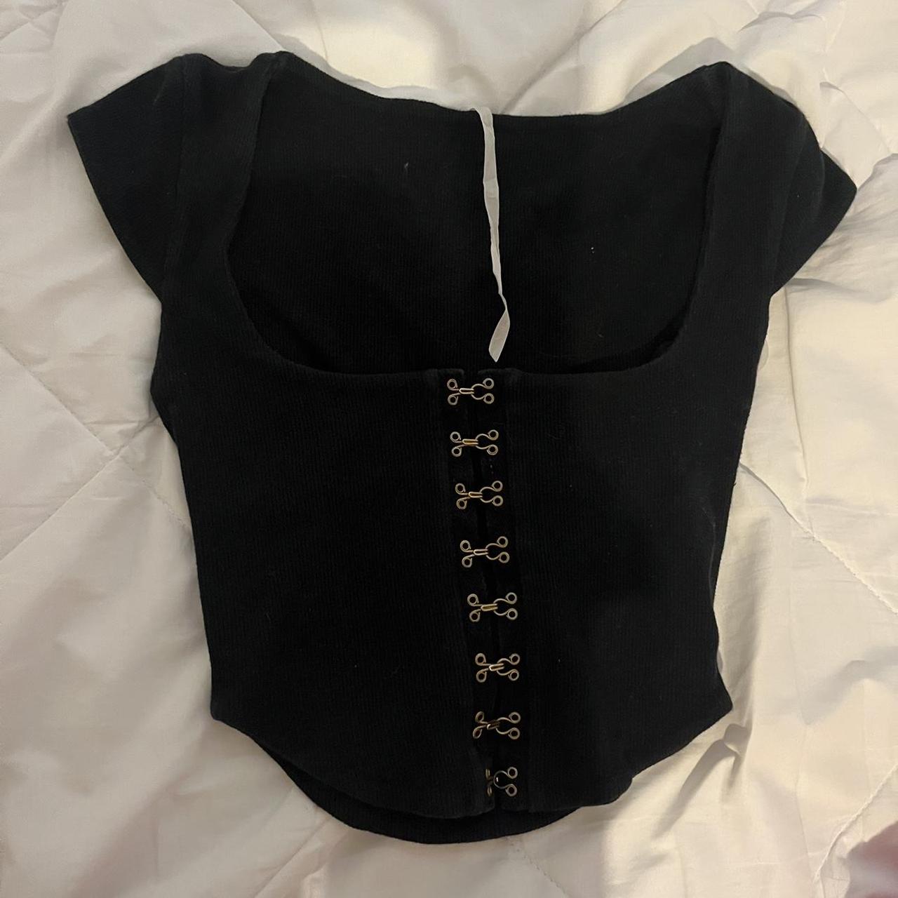 Are You Am I Zihna Top in black, Size small, Hook and