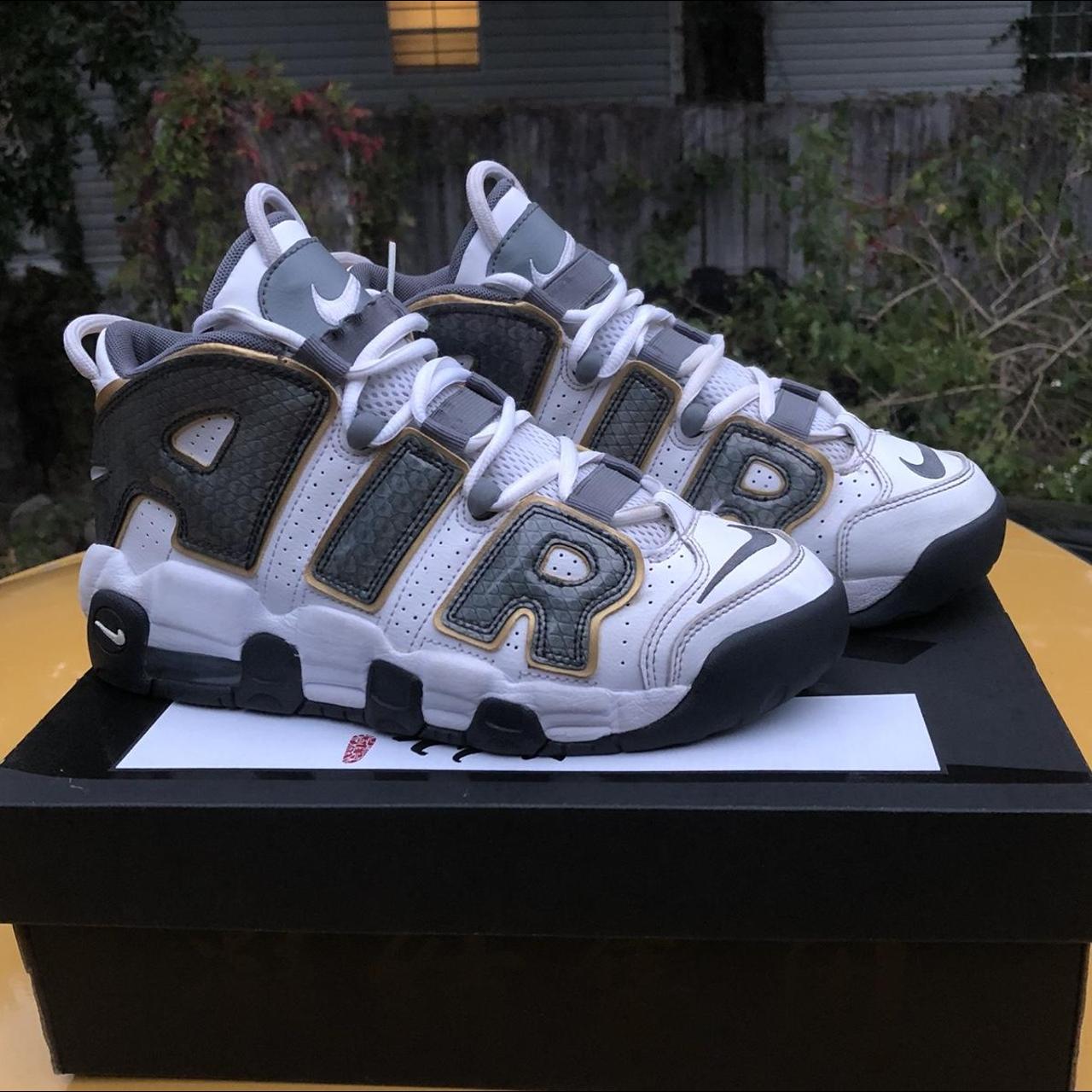 Nike Air Uptempo White Anthracite Snakeskin GS🐍 Size | Depop