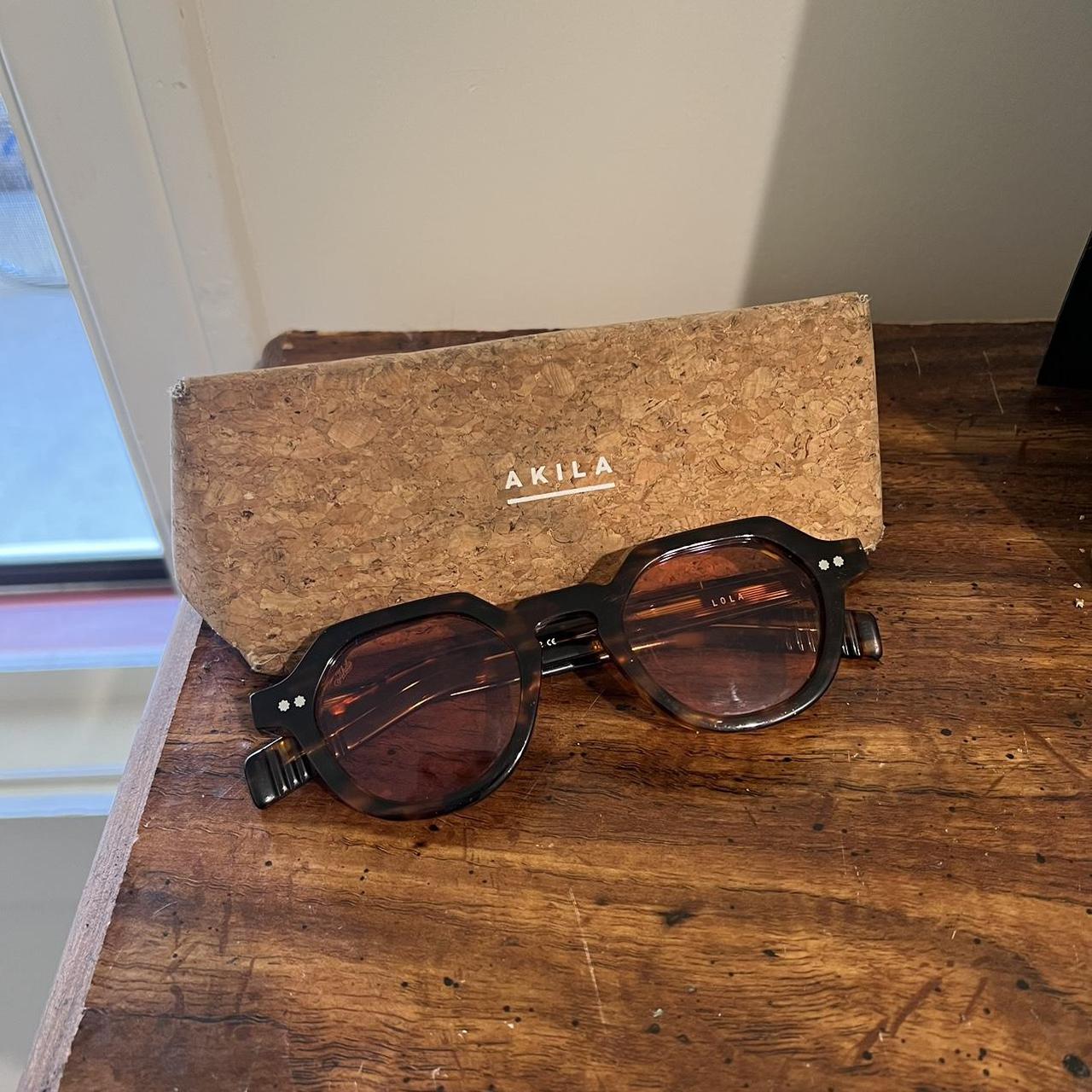 Akila LOLA Sunglasses - Brown Havana Few scratches... - Depop
