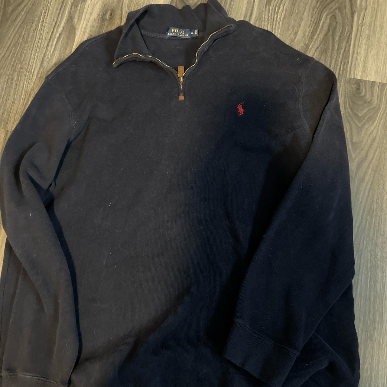 Polo Ralph Lauren Men's Navy and Brown Sweatshirt | Depop