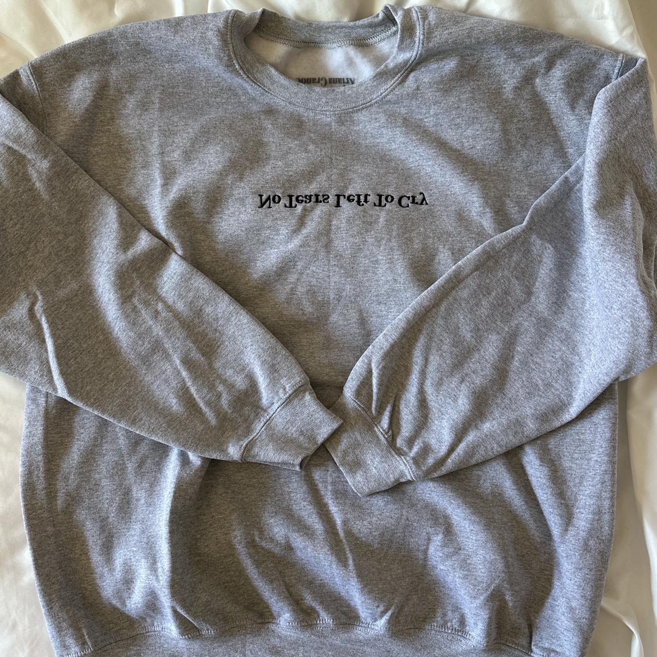 Ariana Grande Men's Grey and Black Sweatshirt | Depop