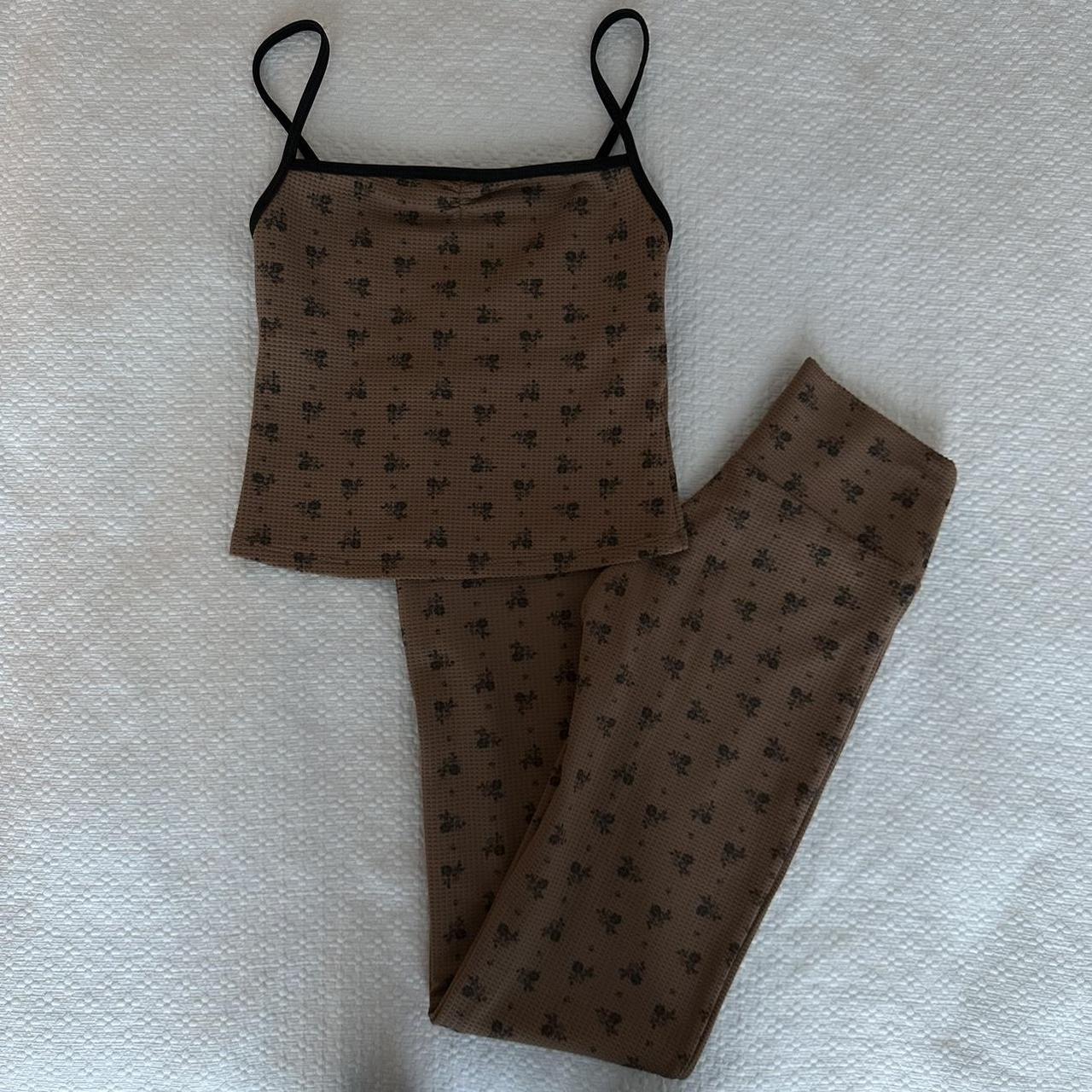 Frankies Bikinis Serena Waffle pants and top set... Depop