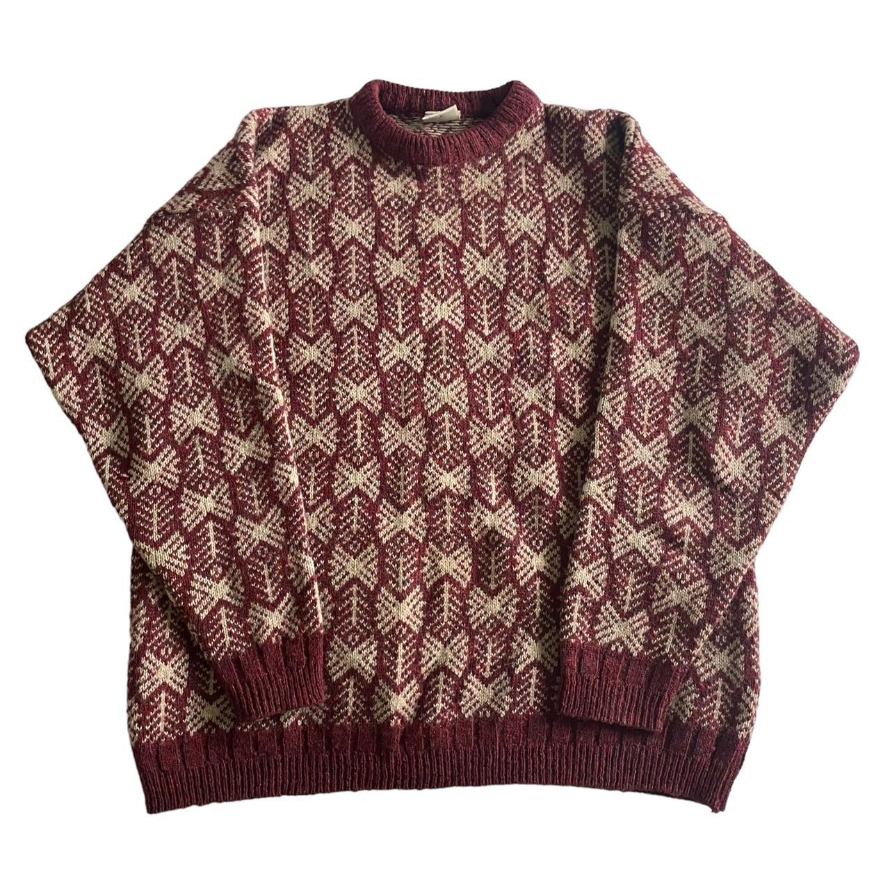 Wool Grandad knit jumper 80s/90s vintage grandad... - Depop