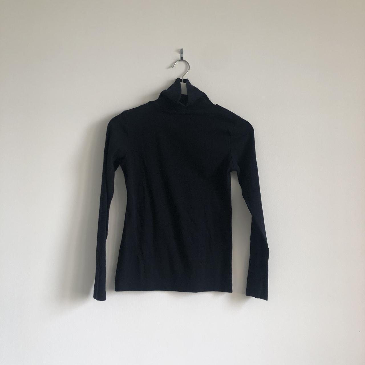 Muji turtleneck black top Worn once or twice... - Depop