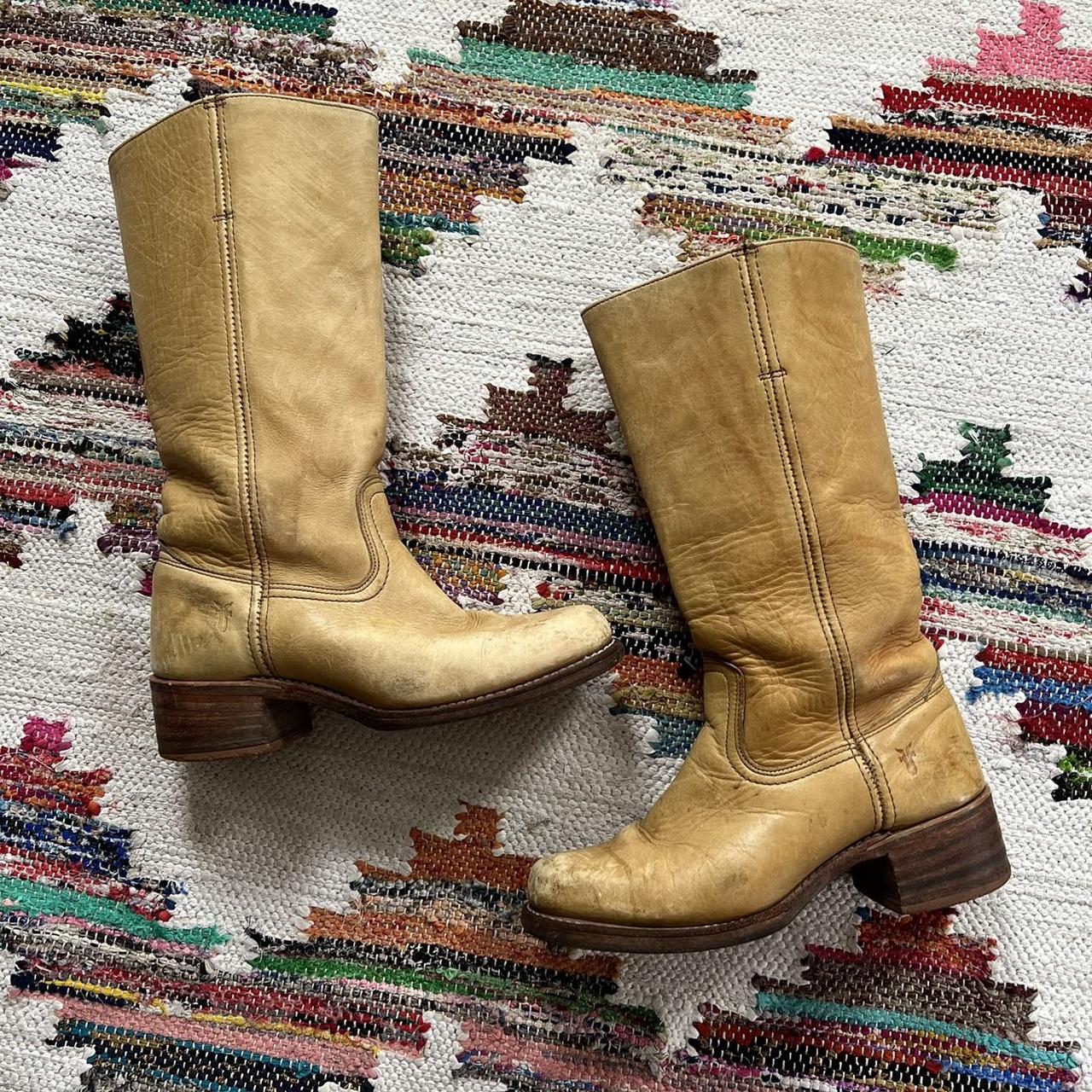 Frye Women's Tan and Yellow Boots
