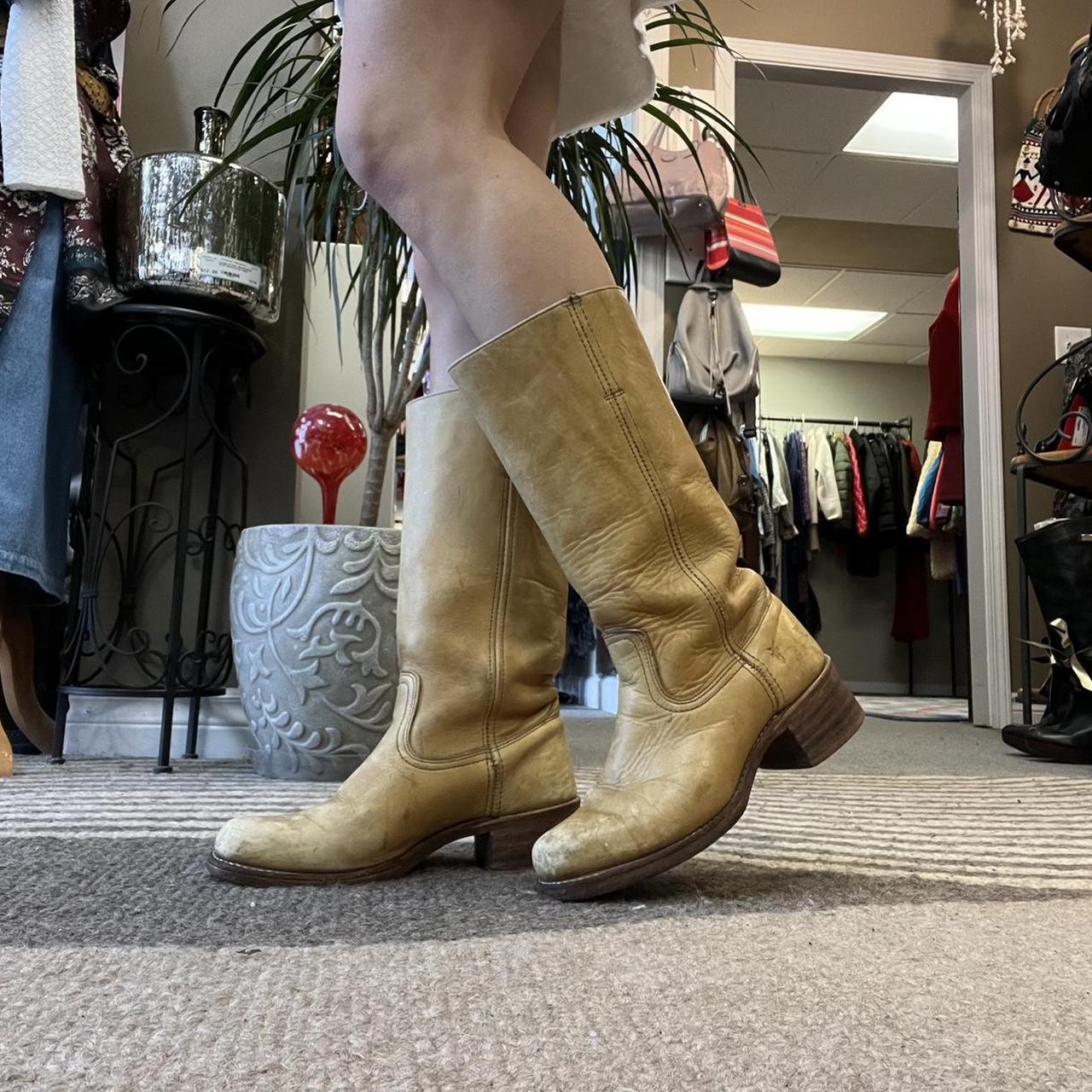 Frye Women's Tan and Yellow Boots (4)