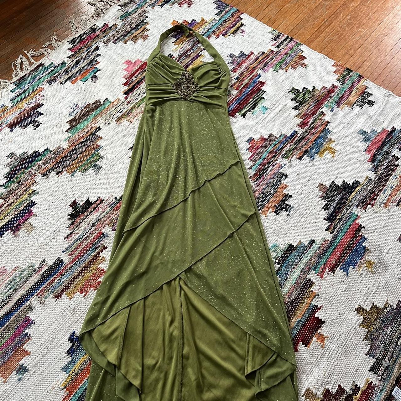 Morgan Women's Green and Gold Dress (4)