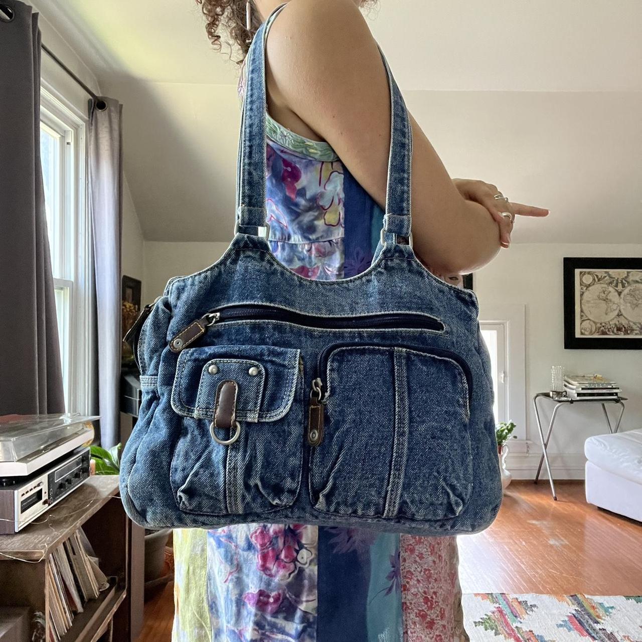 Vintage 90s denim cargo shoulder purse ️‍🔥🏹... - Depop