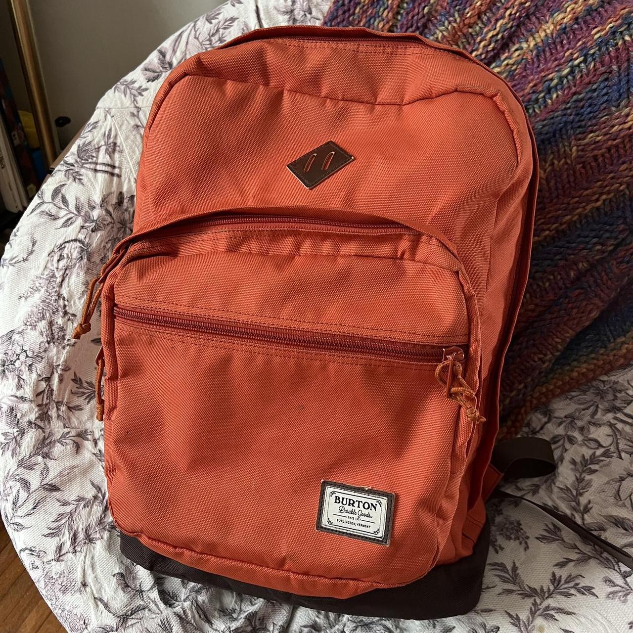 Burton bright orange backpack This was my high Depop