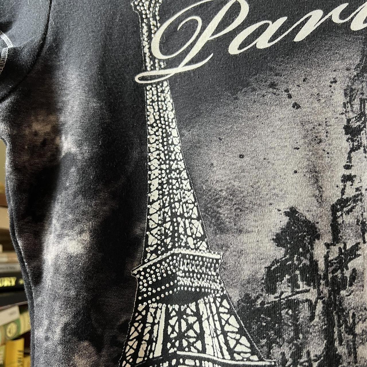 2000s Blue Canyon bedazzled Paris baby tee 🖤 | Depop