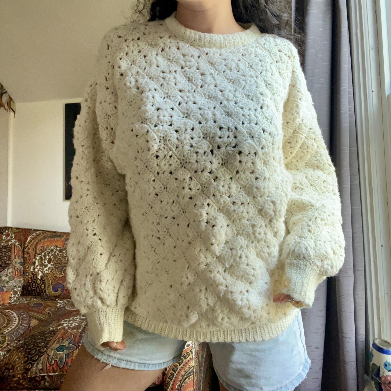 Cream baggy fashion jumper