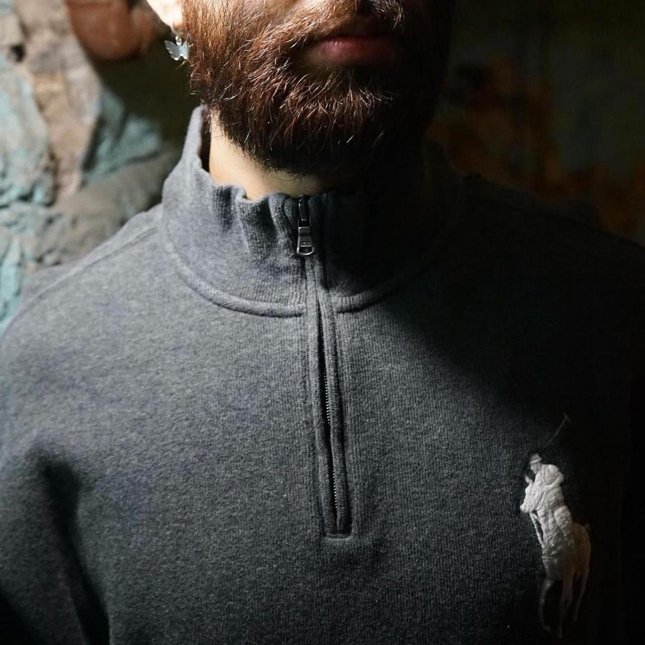 90's Ralph Lauren Half-Zip Ski Sweater Big Polo | Depop