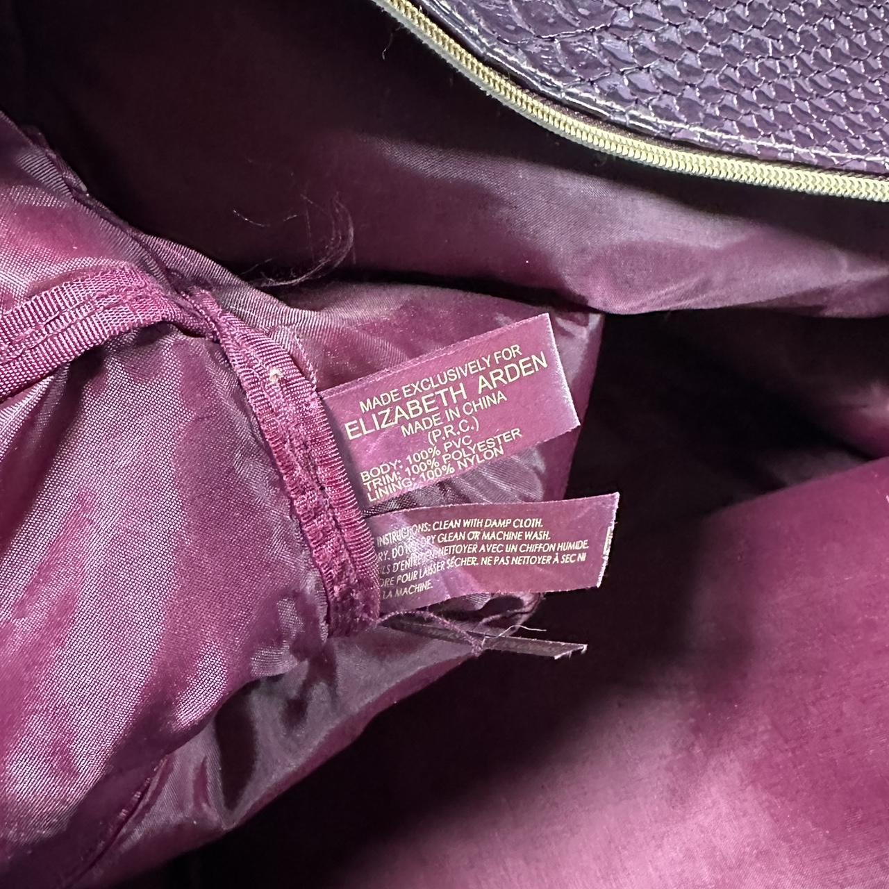 Vintage Elizabeth Arden Purple Leather Bag | Depop