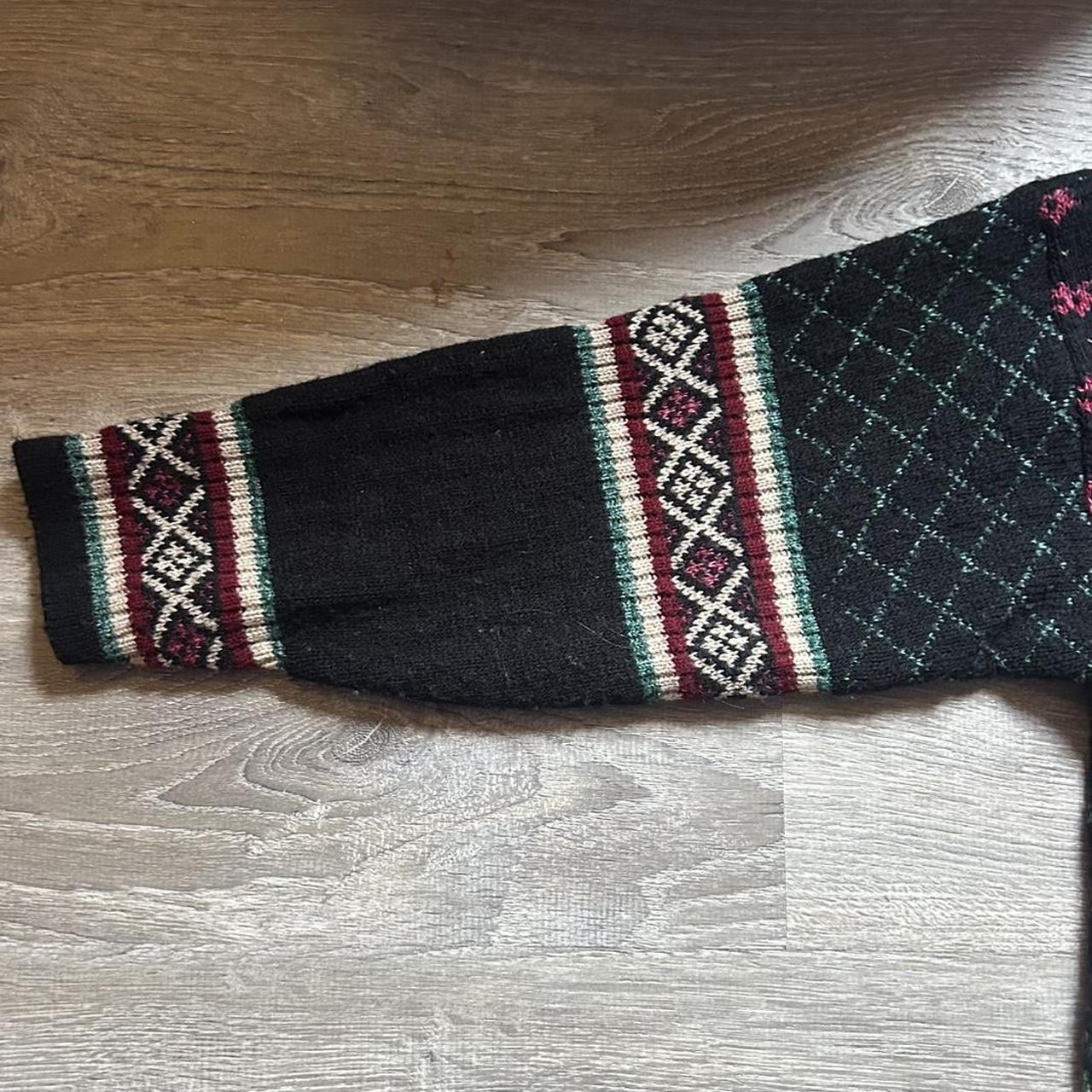 Basic Editions Women's Sweater - Black/Burgundy -… - image 3