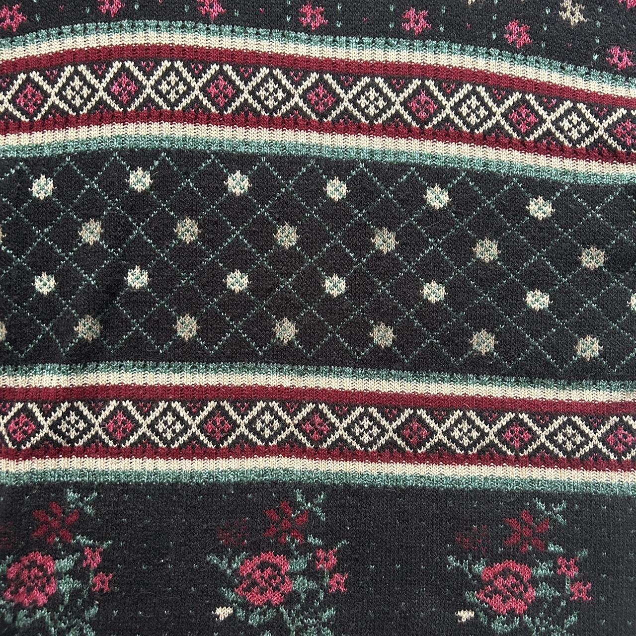 Basic Editions Women's Sweater - Black/Burgundy -… - image 2