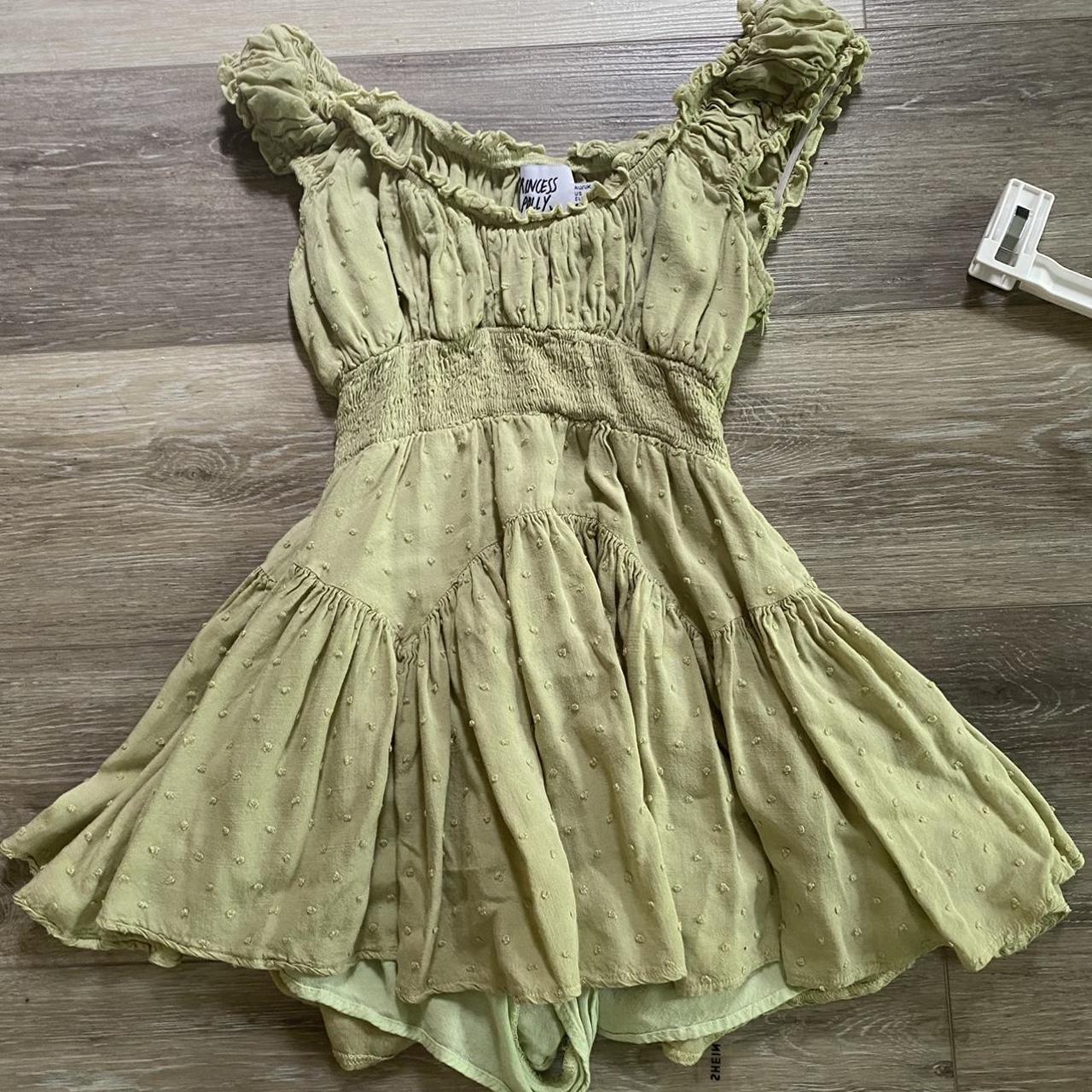 Princess Polly Women's Green Dress | Depop