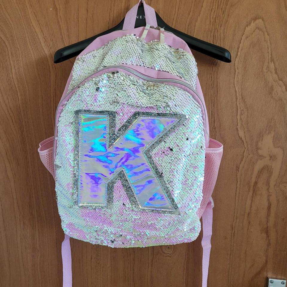 Justice backpacks shop with letter k