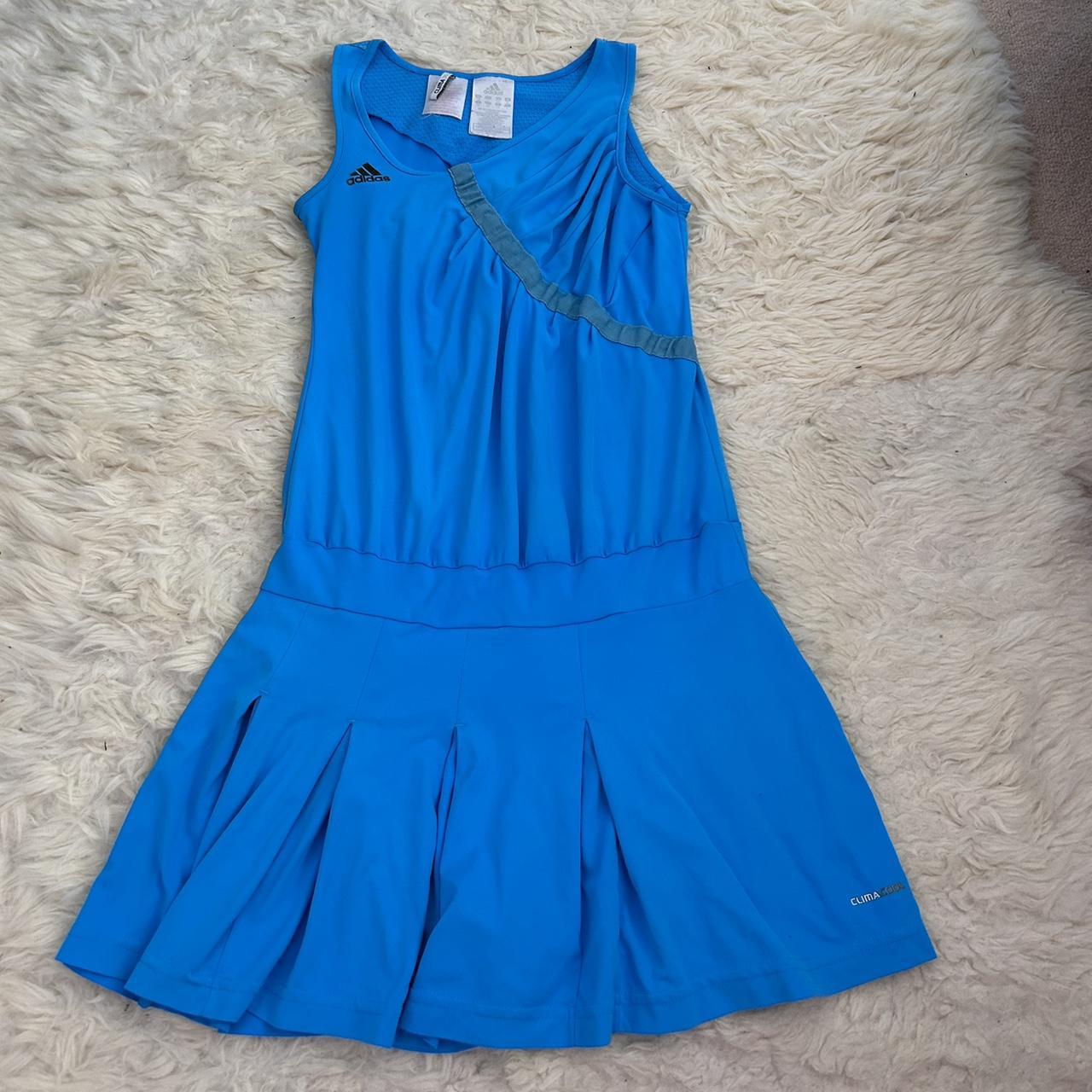 Bright blue adidas tennis dress Blue adidas tennis... Depop