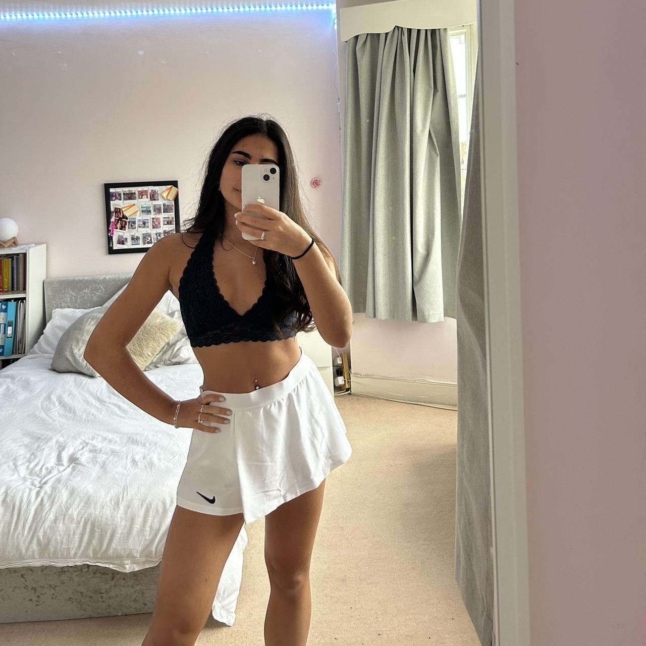 womens white nike tennis skirt