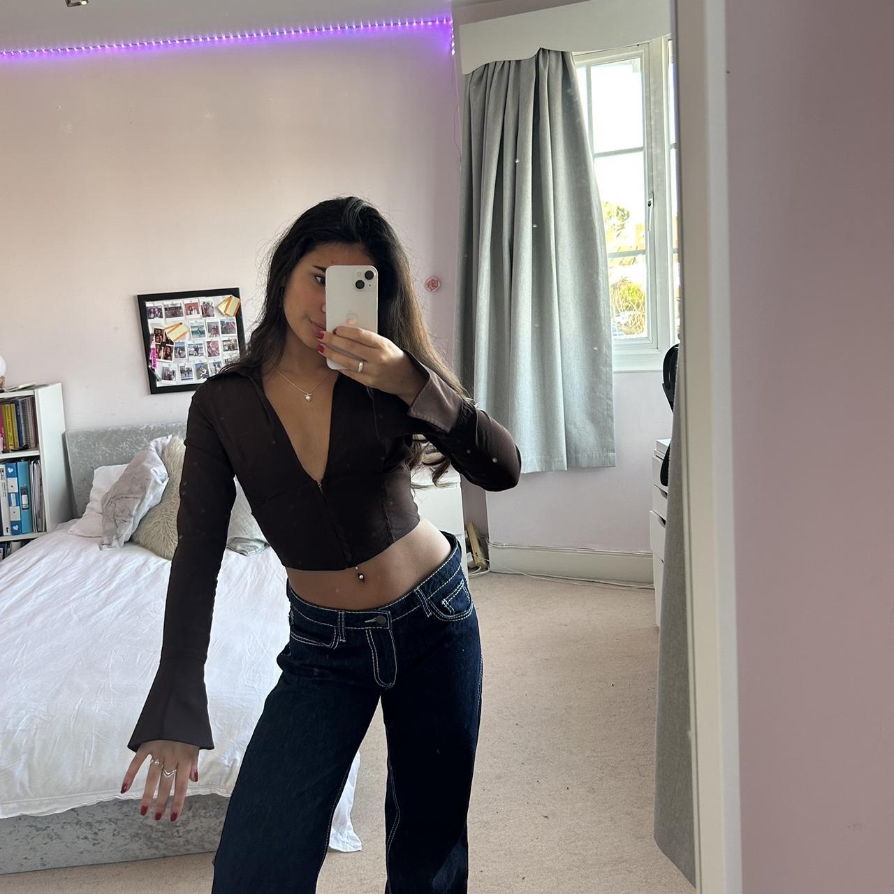 UO Bengaline Bell Cuff Corset Top Urban Outfitters... Depop