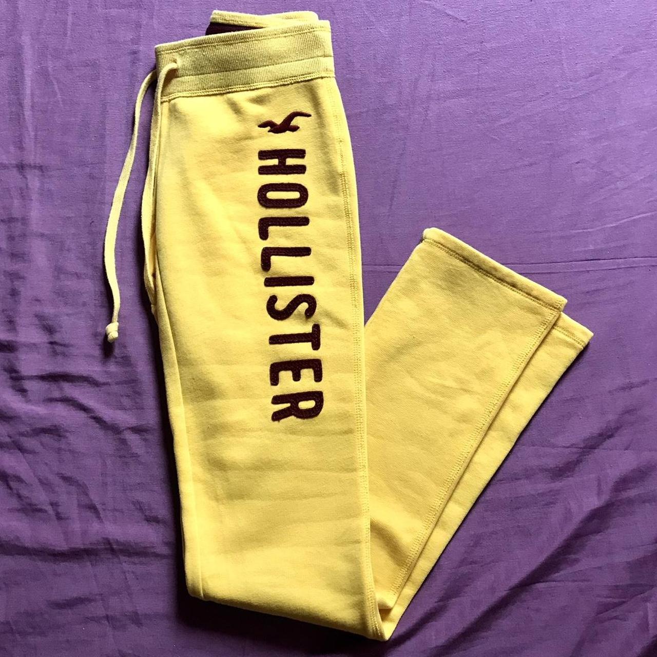 Yellow hollister sweatpants hotsell