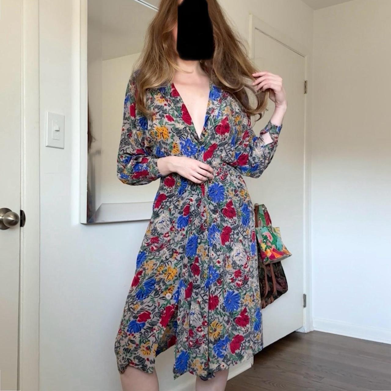 Albert Nipon Women's Slip Dress - Multi/Blue - M … - image 1