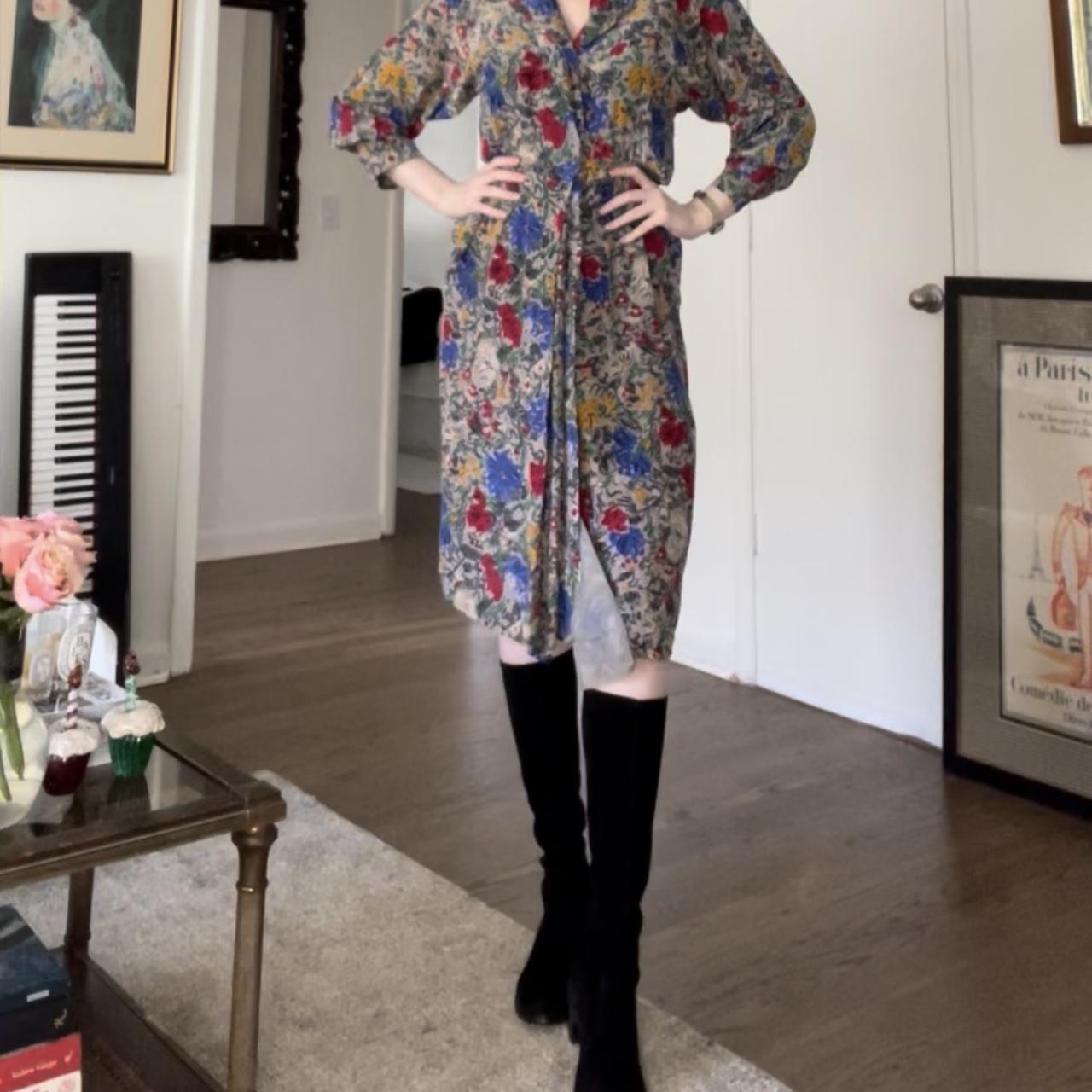 Albert Nipon Women's Slip Dress - Multi/Blue - M … - image 3