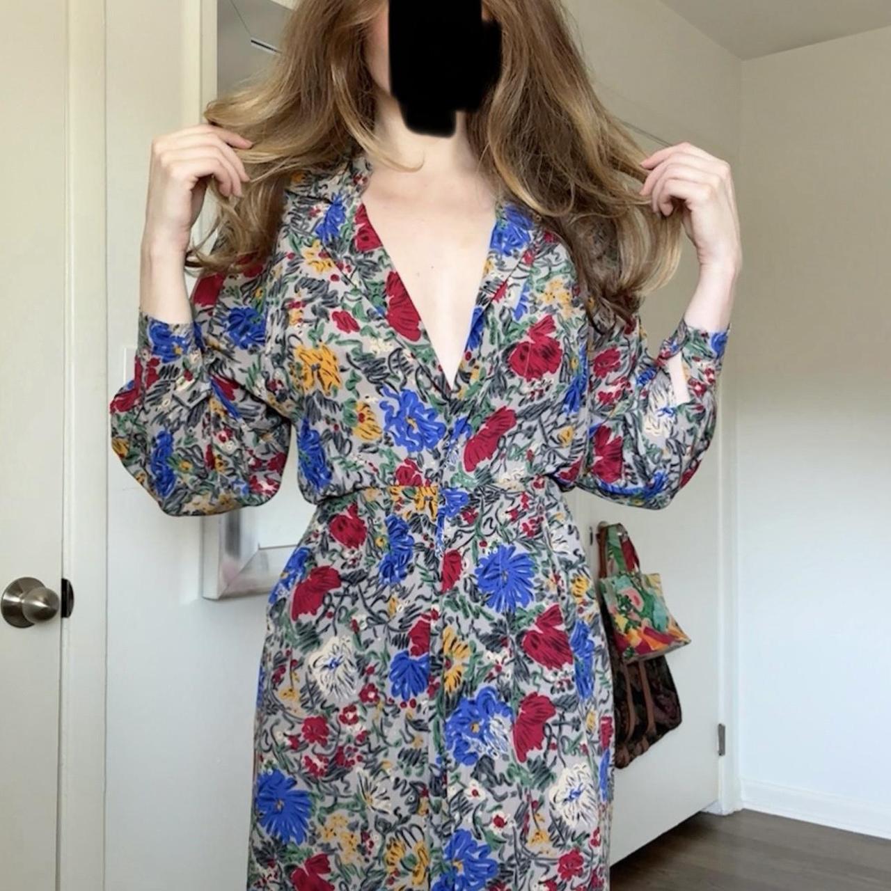 Albert Nipon Women's Slip Dress - Multi/Blue - M … - image 2