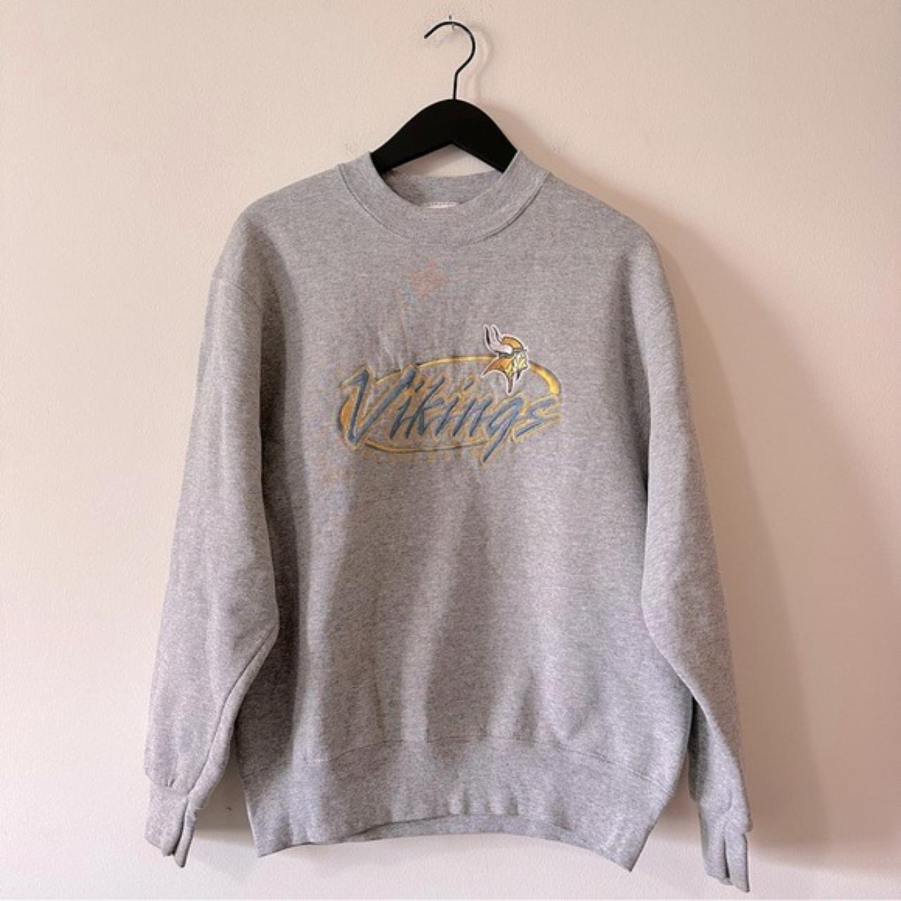 Vintage Embroidered Minnesota Vikings Sweater, Men's - Depop