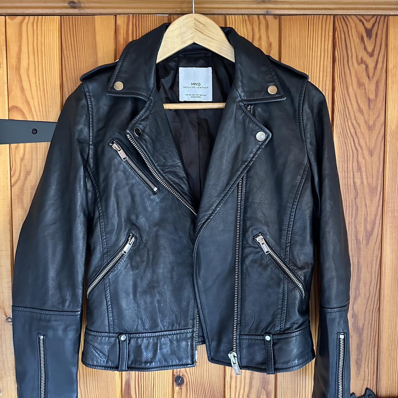 MNG newest (MANGO) Genuine Leather Jacket