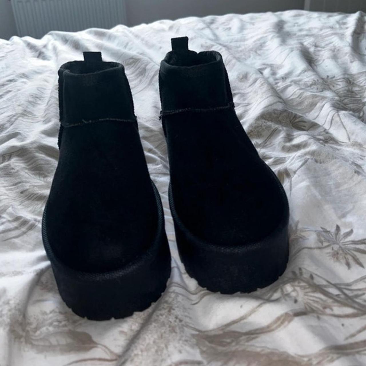 Missy empire Phoebe Black Platform Ankle Boots.... - Depop